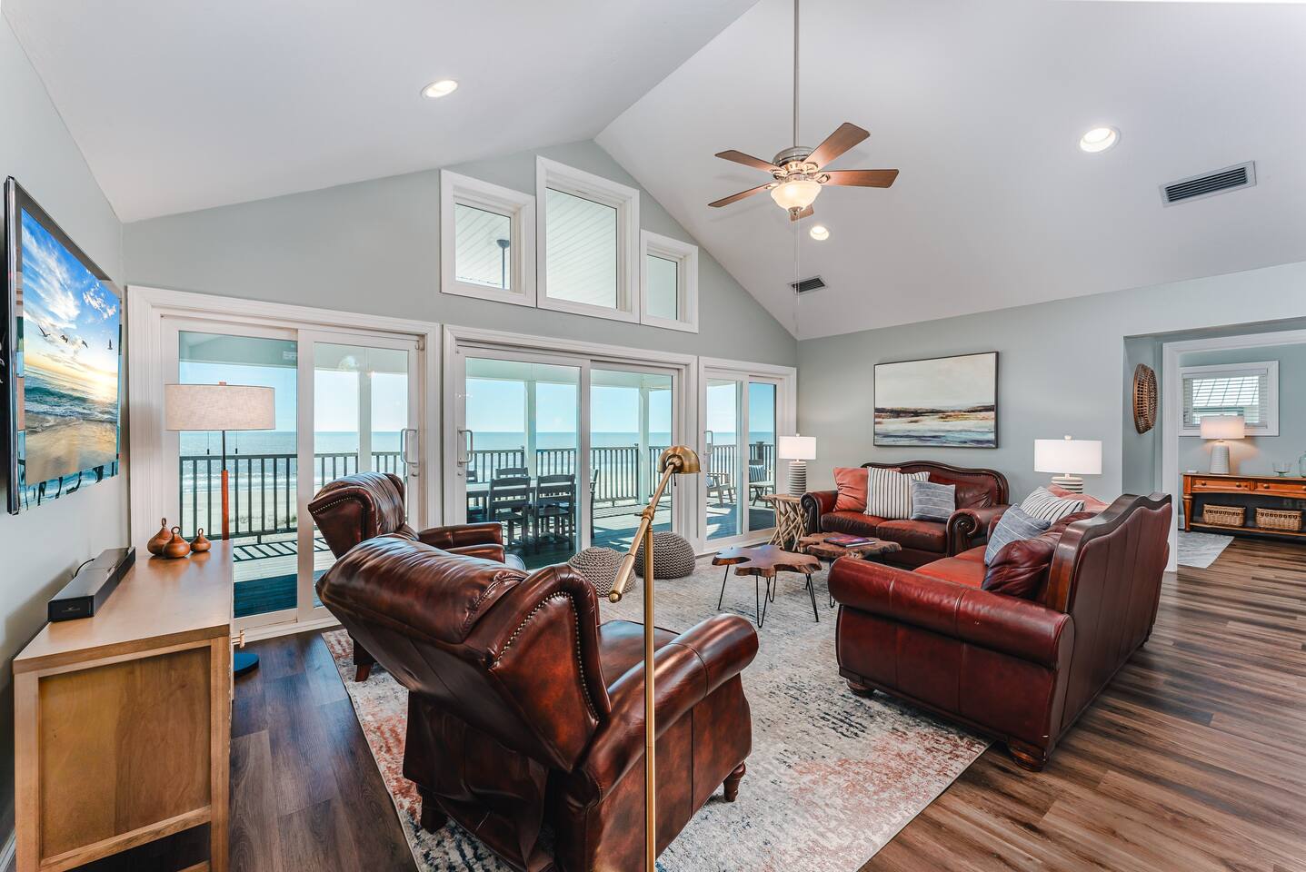 SunScape's Leather Couches Overlook the Gulf