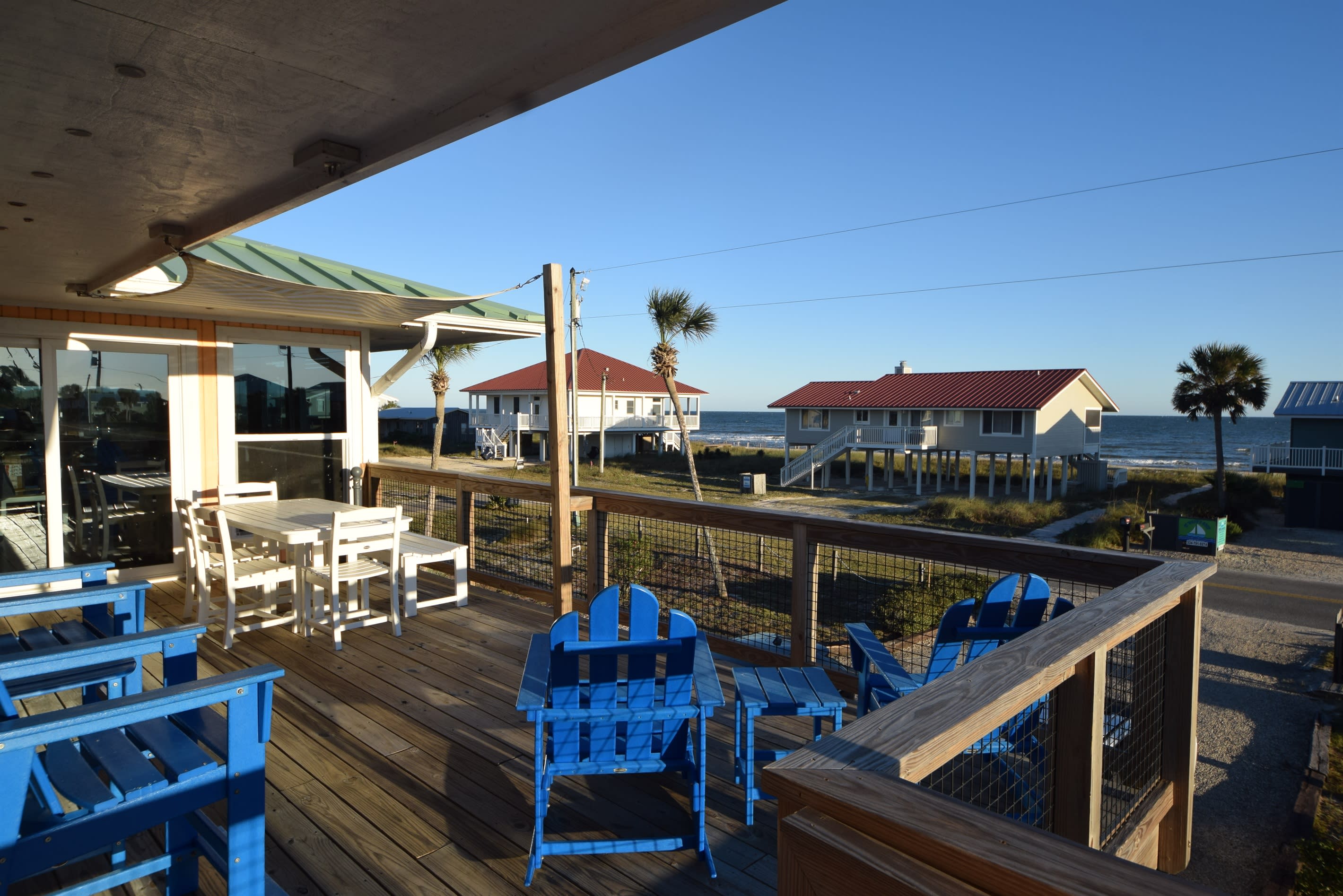 ample seating ont the deck