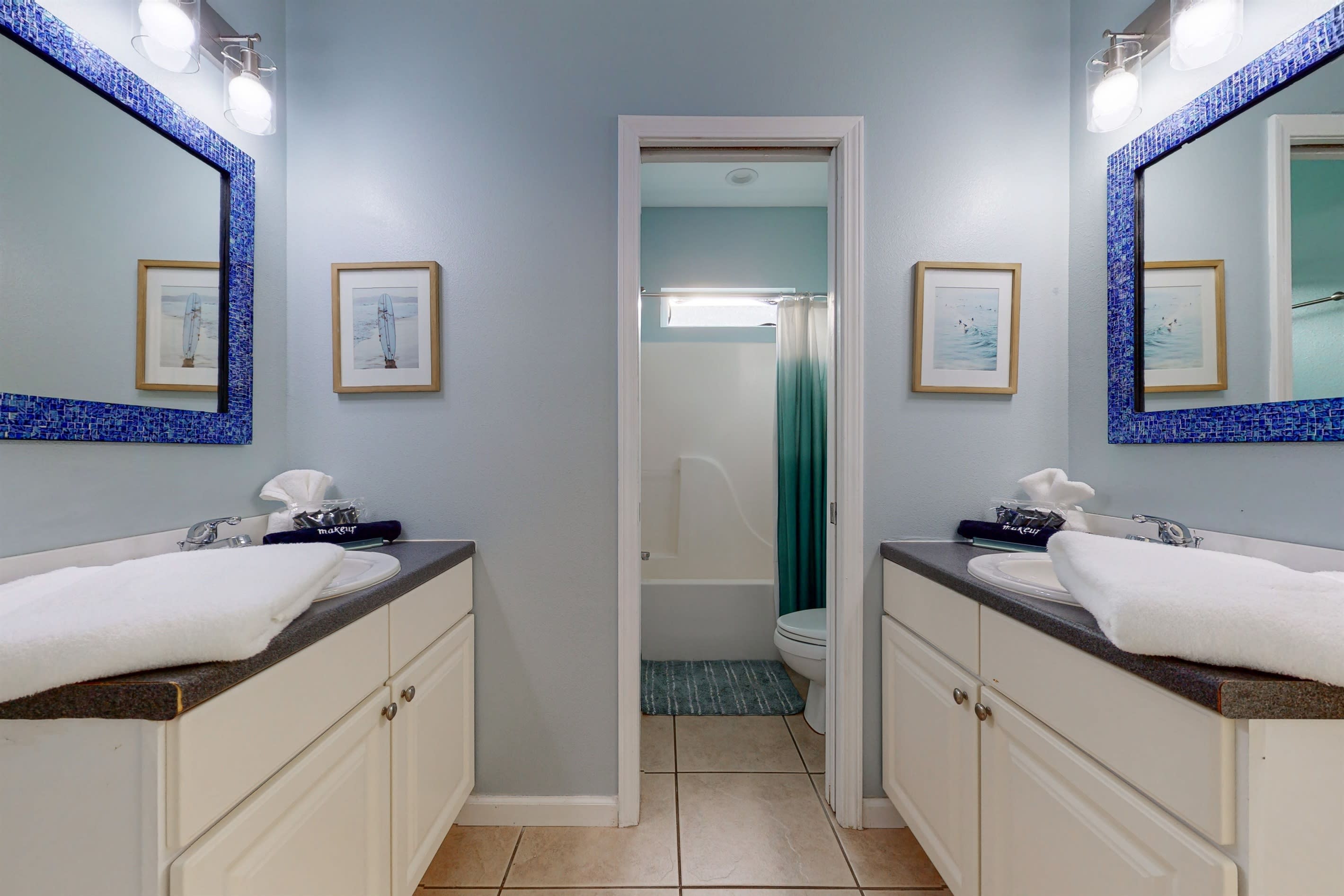 Spacious second bathroom