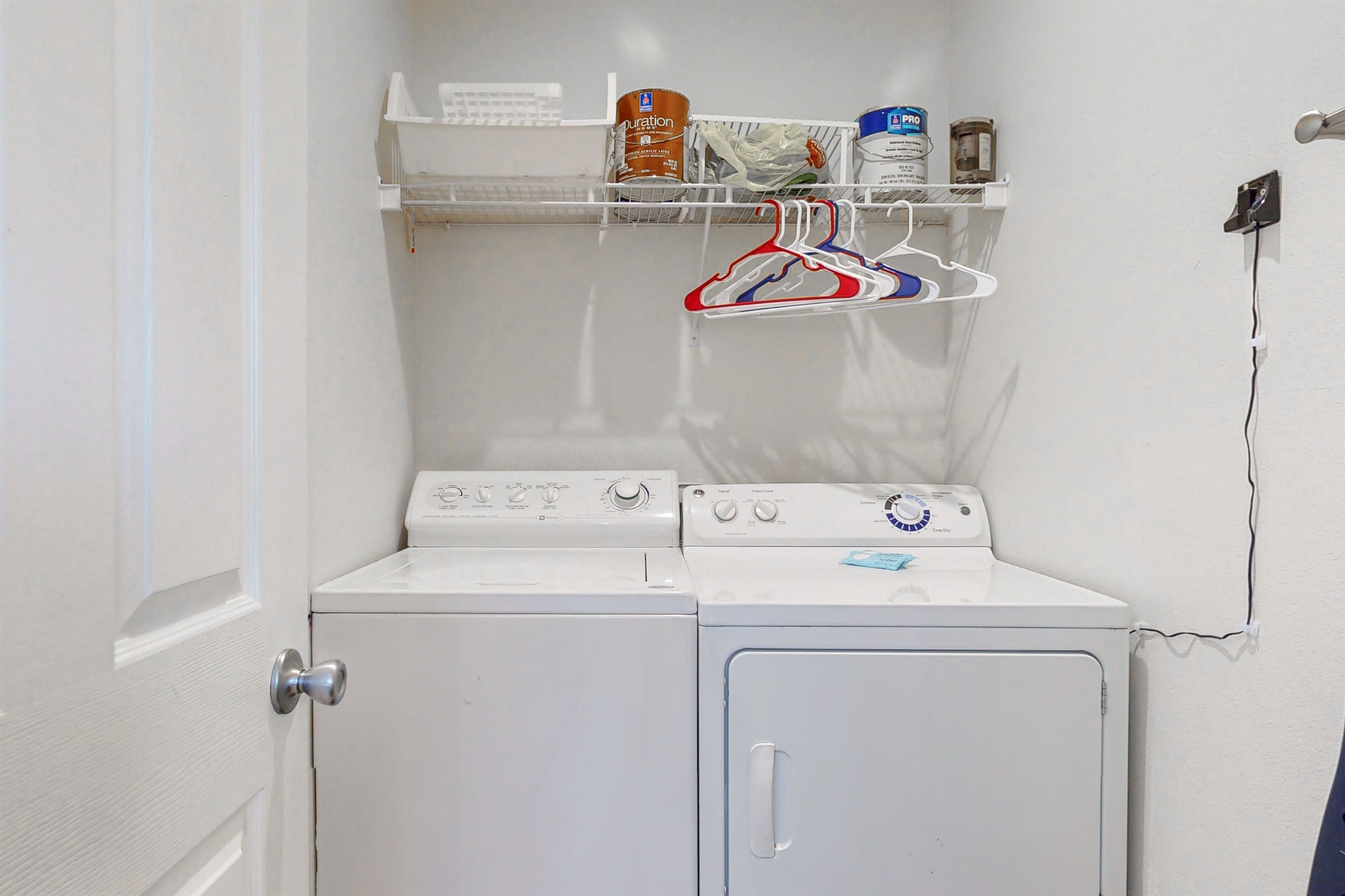 No need to overpack as we have washer and dryer available for you