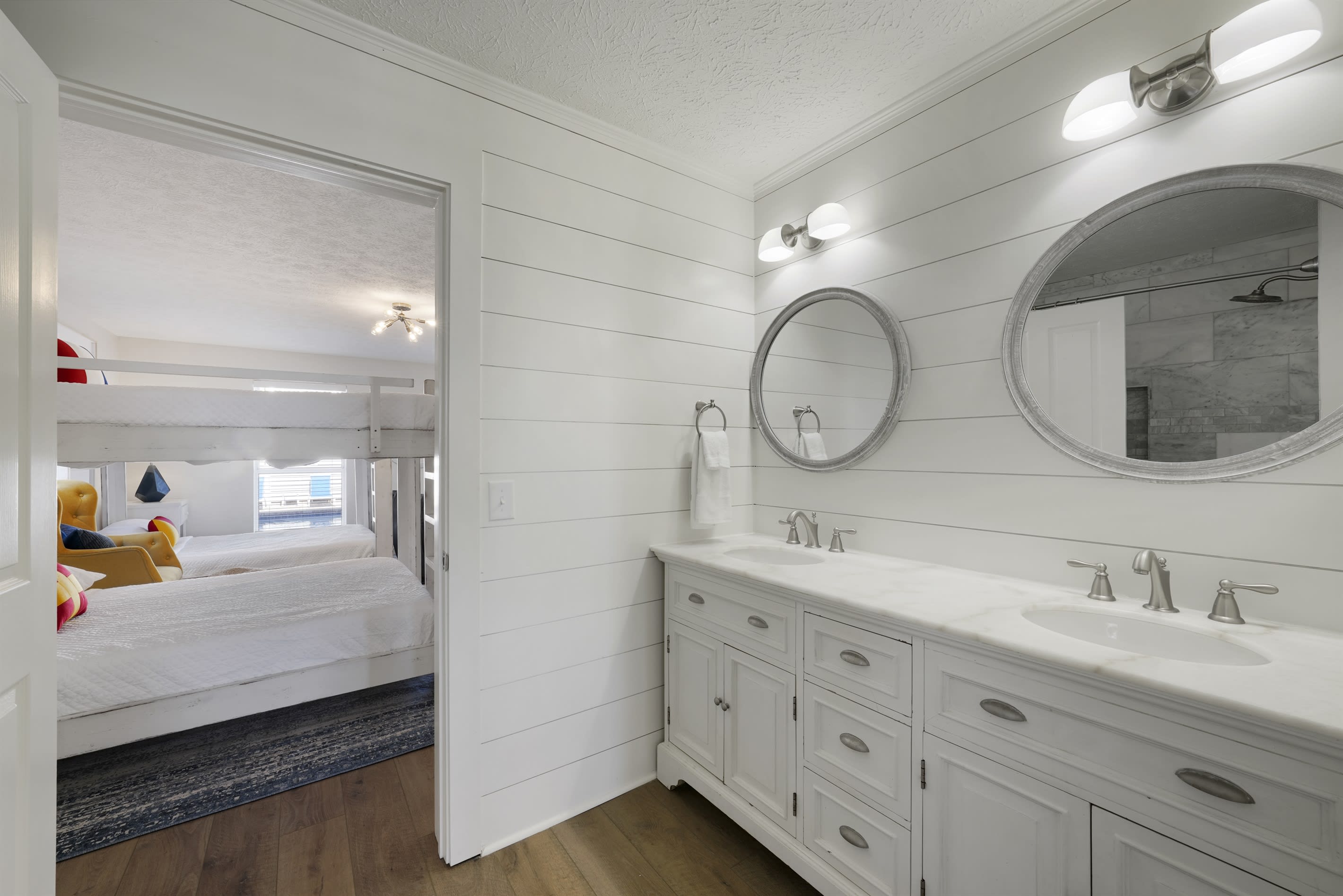 1st Floor Jack and Jill Bathroom with Double Vanities