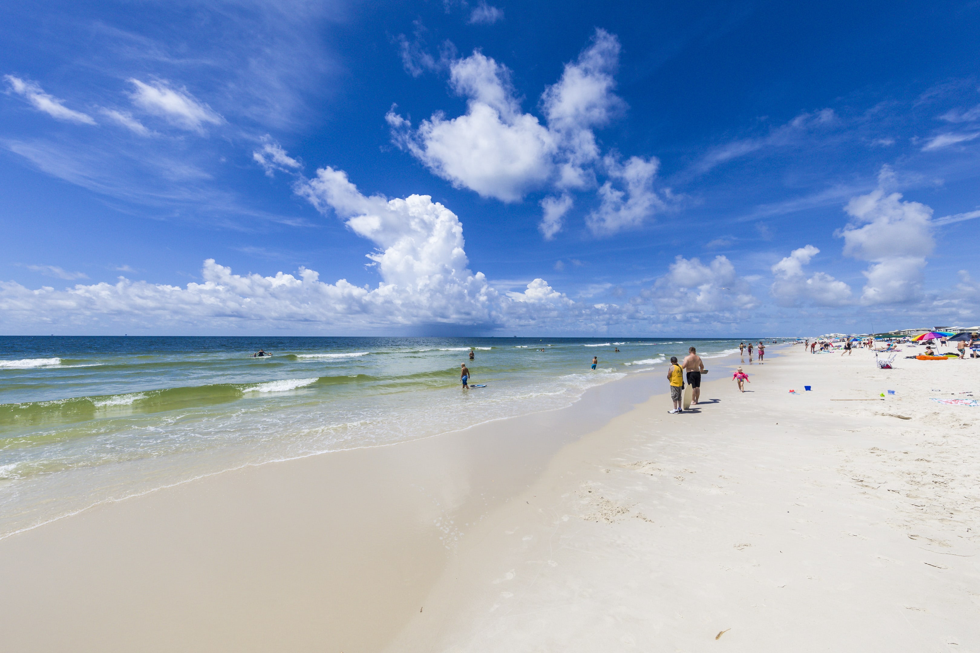 Playing on the beach
