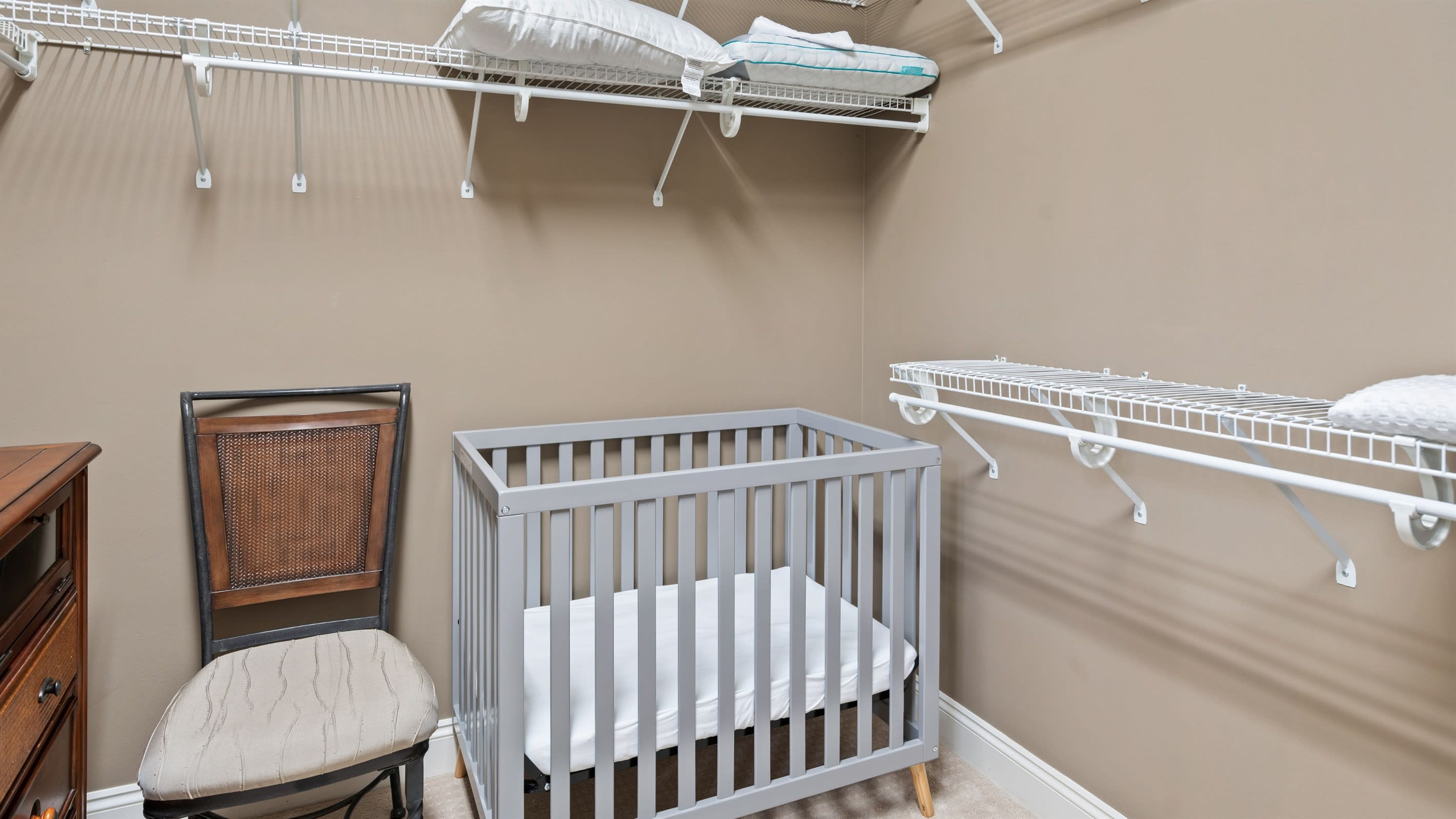 Completely Assembled Crib with Crib Sheets (No Pac N Play to Struggle With)