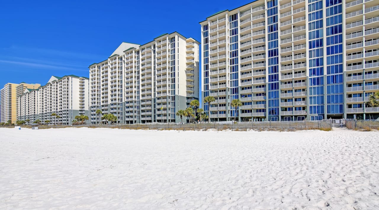 Resort view from the beachside