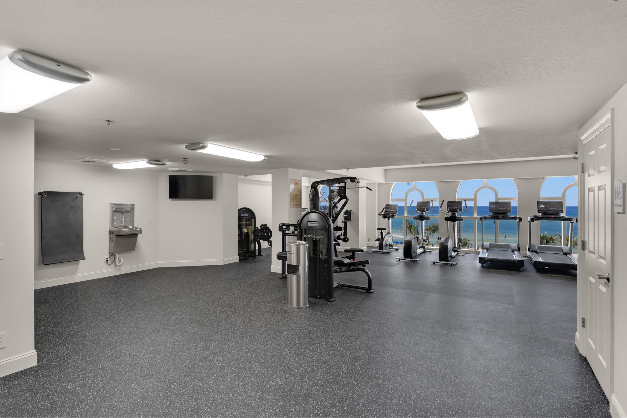 Lots of work out equipment