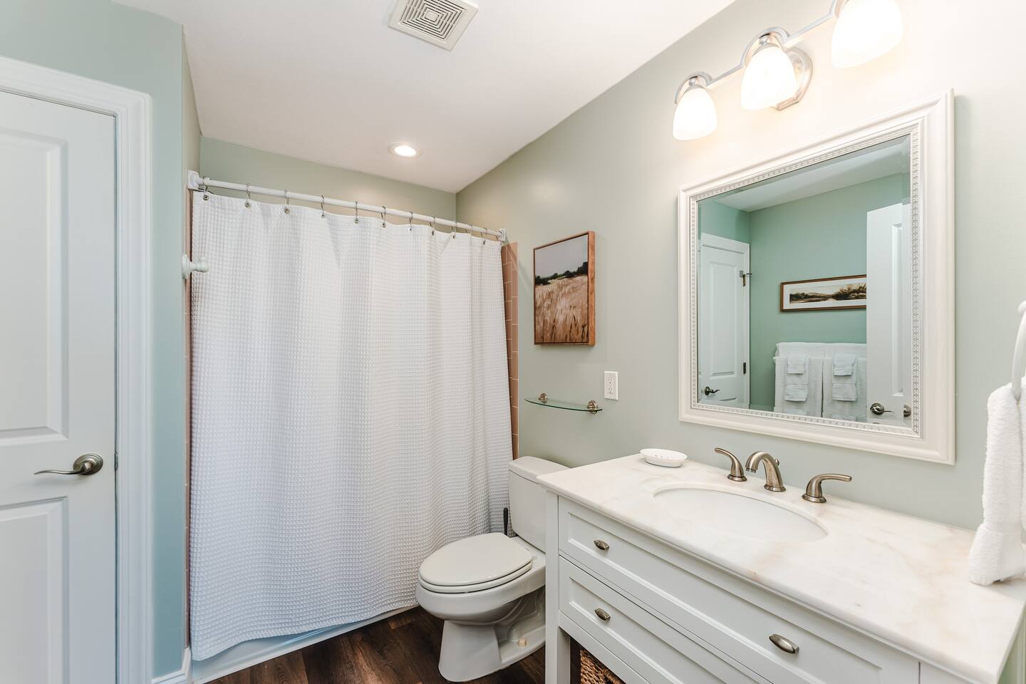 En Suite Bathroom for SunScape's Second King Bedroom with Tub and Shower