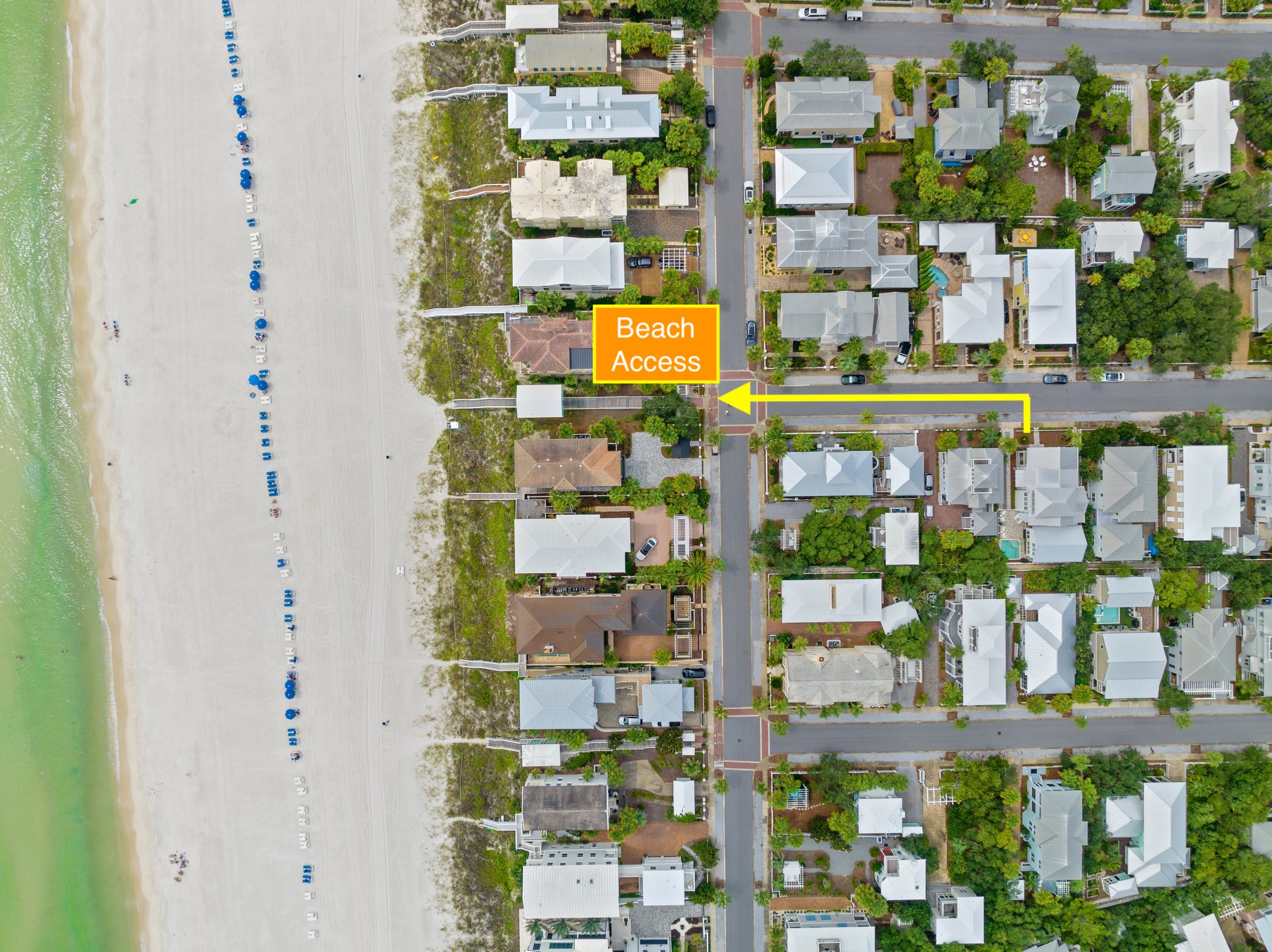 2 houses from beach walkover!