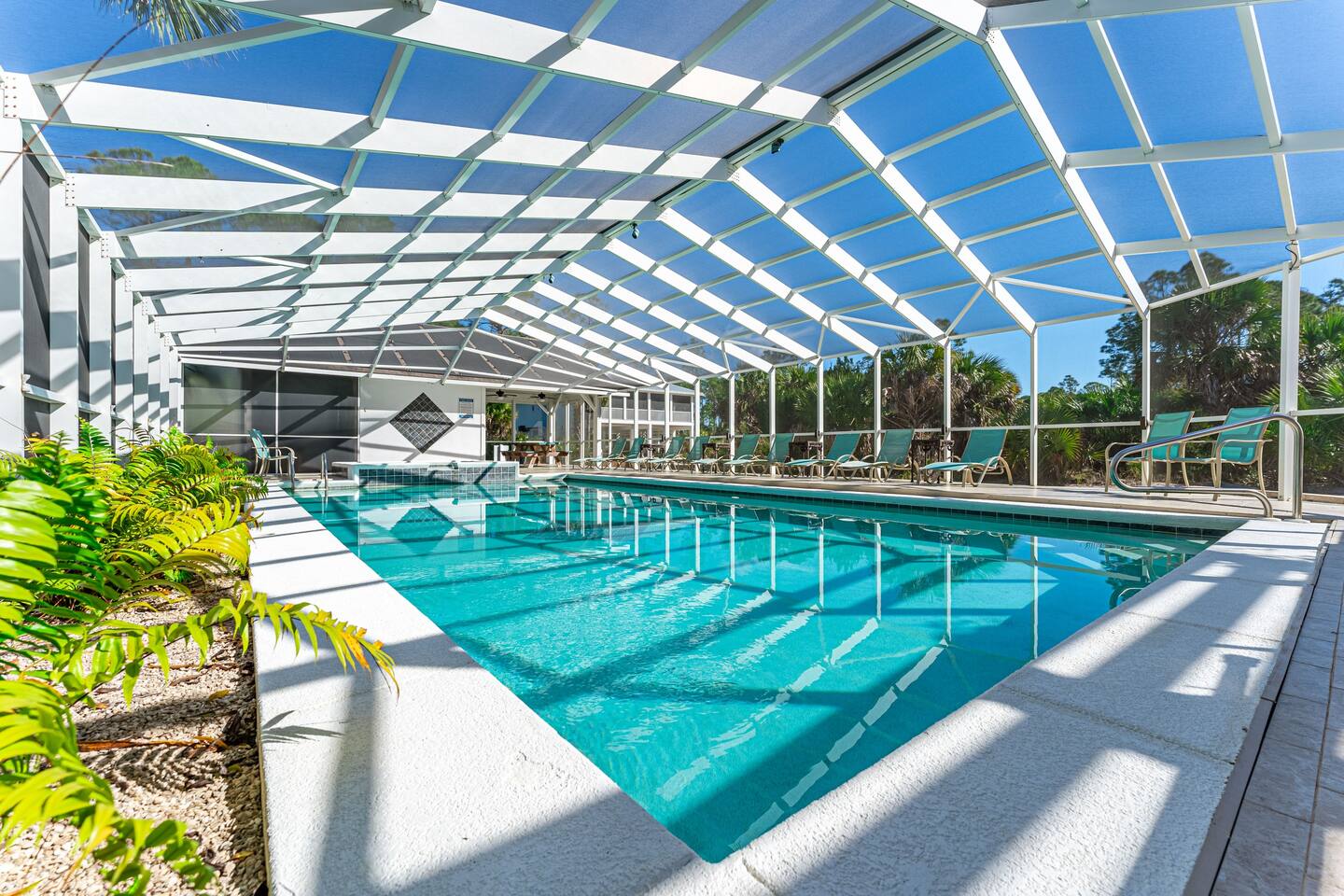 Plenty of Room for Everyone to Soak in the Sun at the Private Pool and Spa 