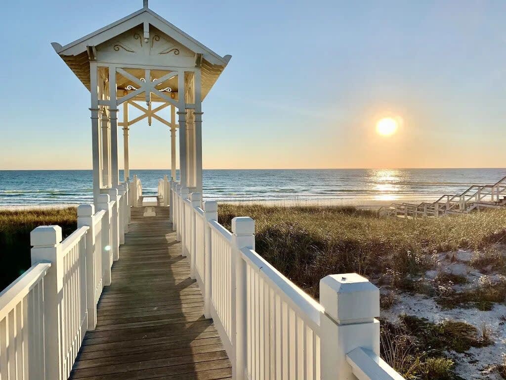 Carillon has 8 beach accesses to private beaches. 
