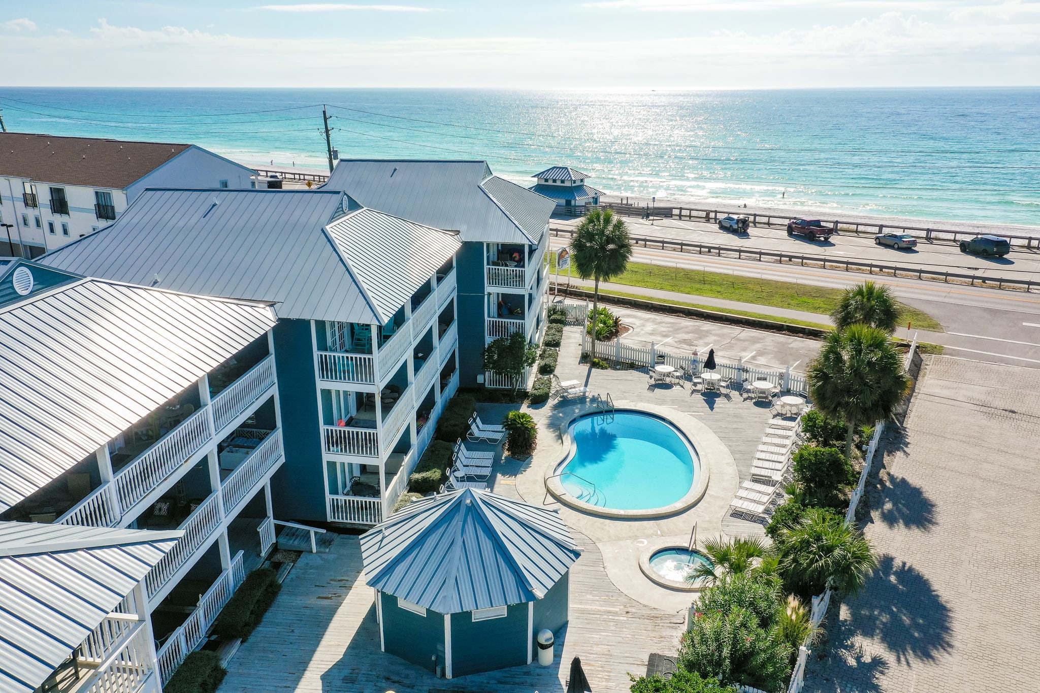 This idyllic Summer Breeze condo complex directly across the street from the Gulf of Mexico. The warm breezes from the nearby ocean add to the natural beauty and serenity of this wonderful place. 