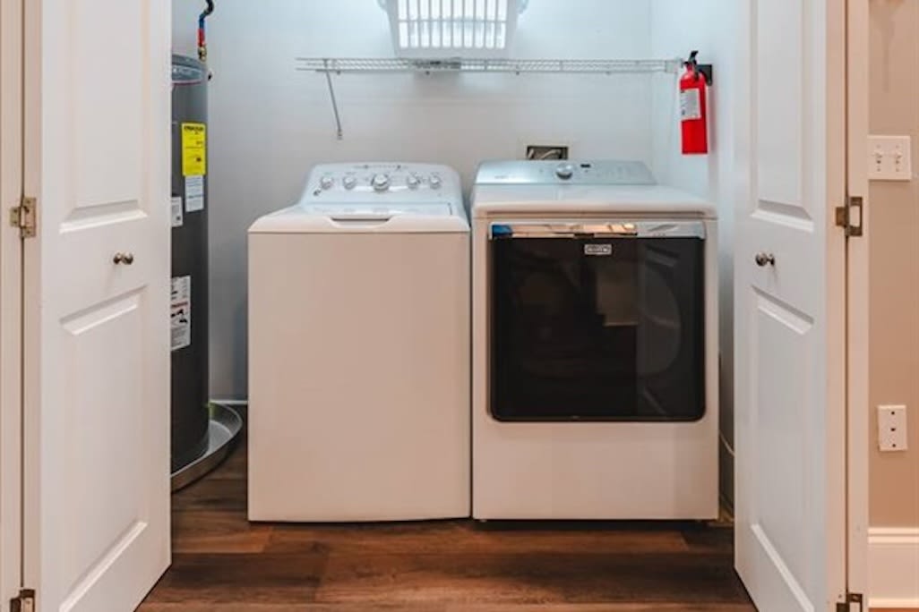 Convenient Large Capacity Washer and Dryer Off of SunScape's Kitchen