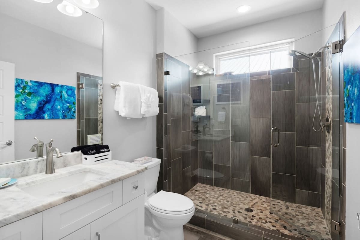 Waterfront Bedroom w/ King Bed, Smart TV & En Suite Bathroom w/ Walk-in Shower