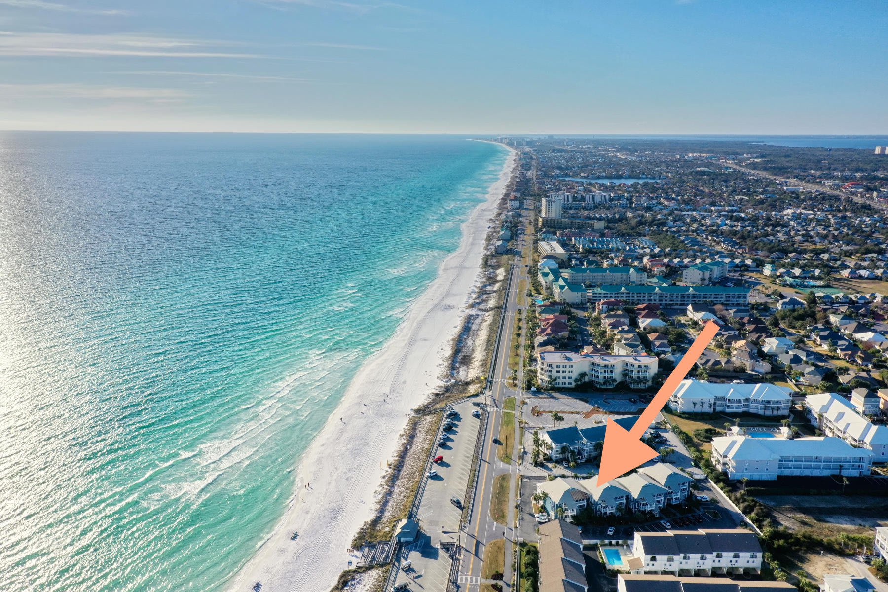 Talk about a prime location! You're steps away from soaking your toes in emerald waters and sugary white Miramar beach, directly across the street. 