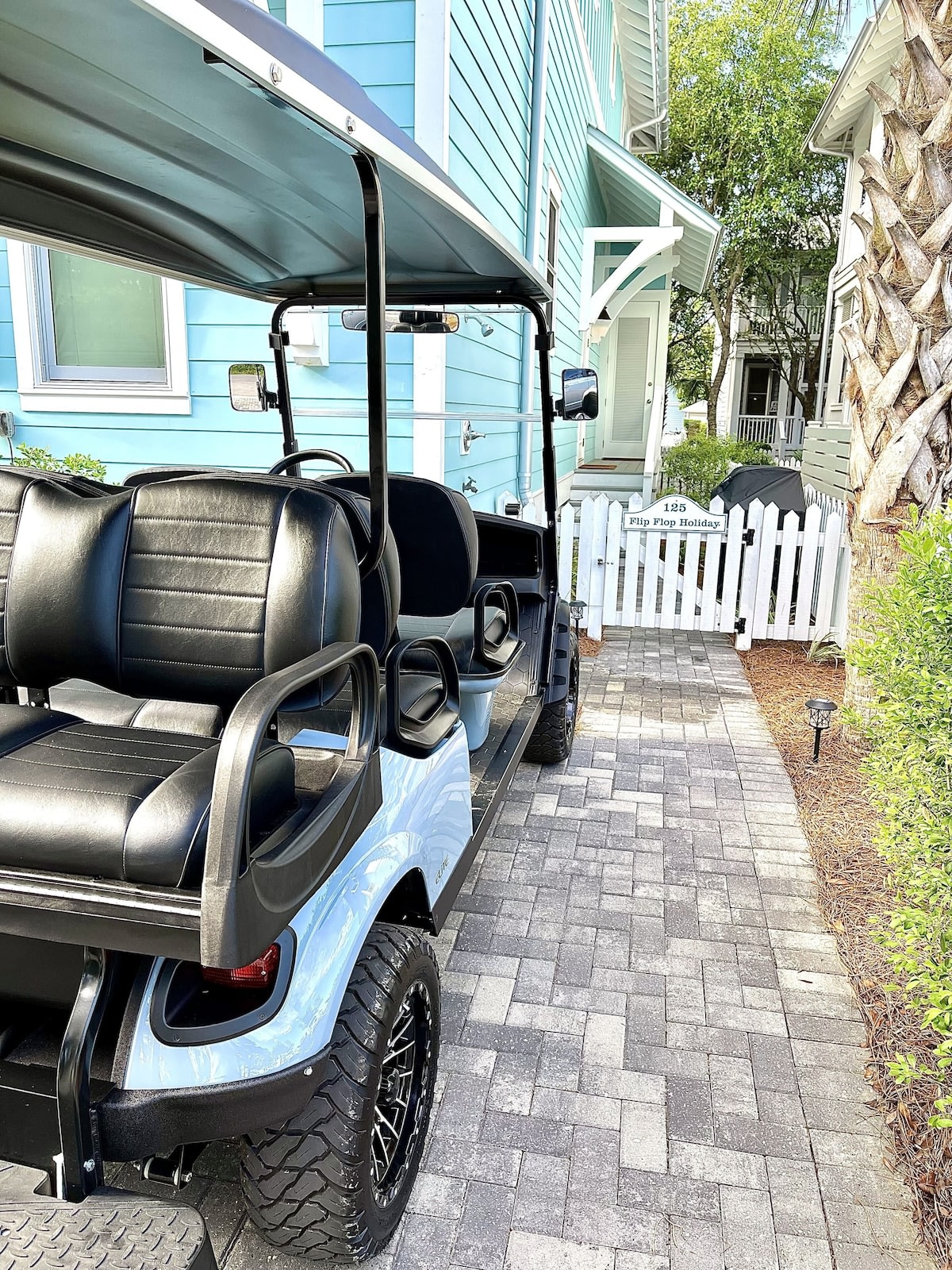 Our Golf Cart is onsite and available for your use at no extra cost to you!