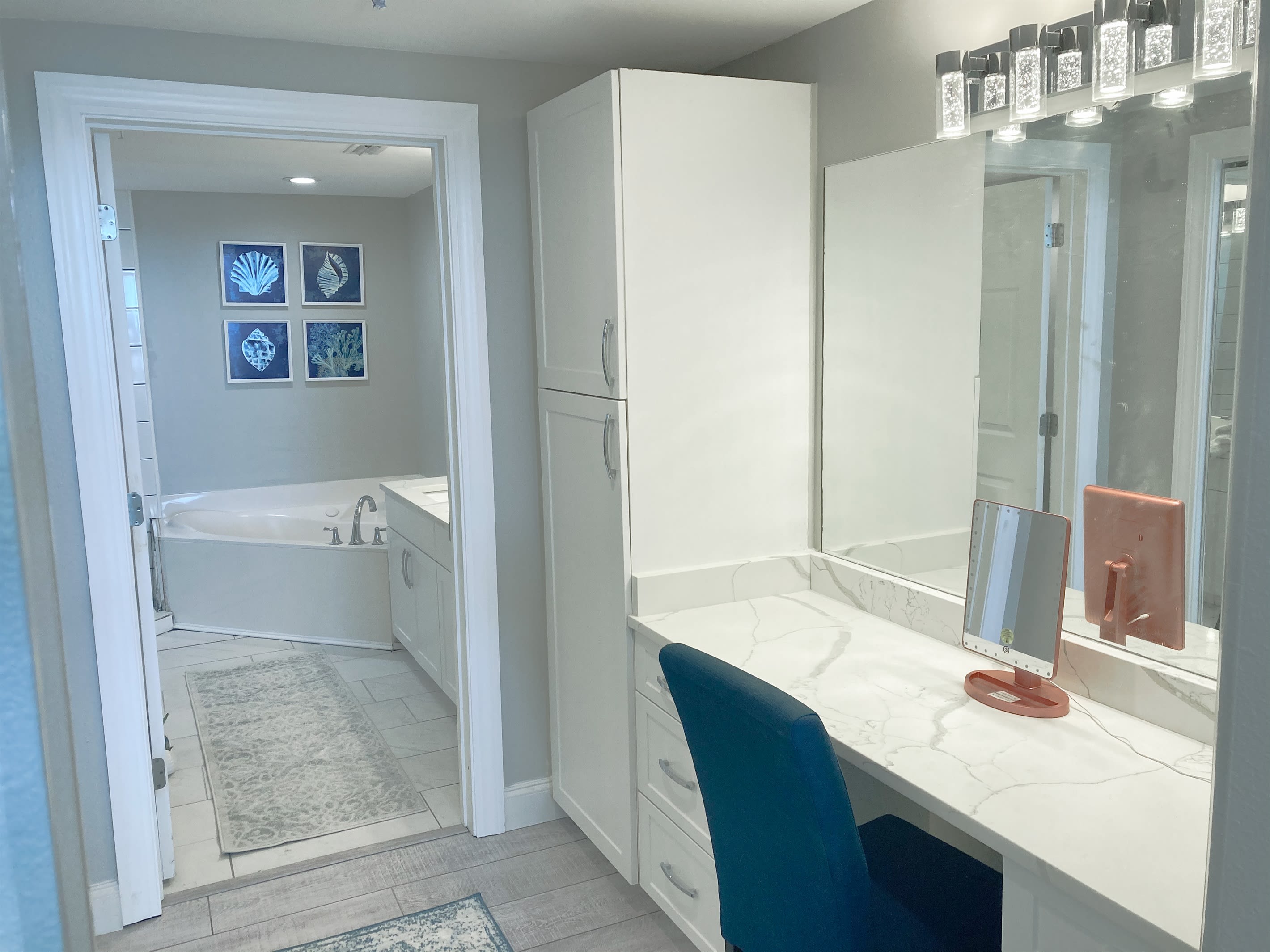 Master Bathroom & Makeup Area