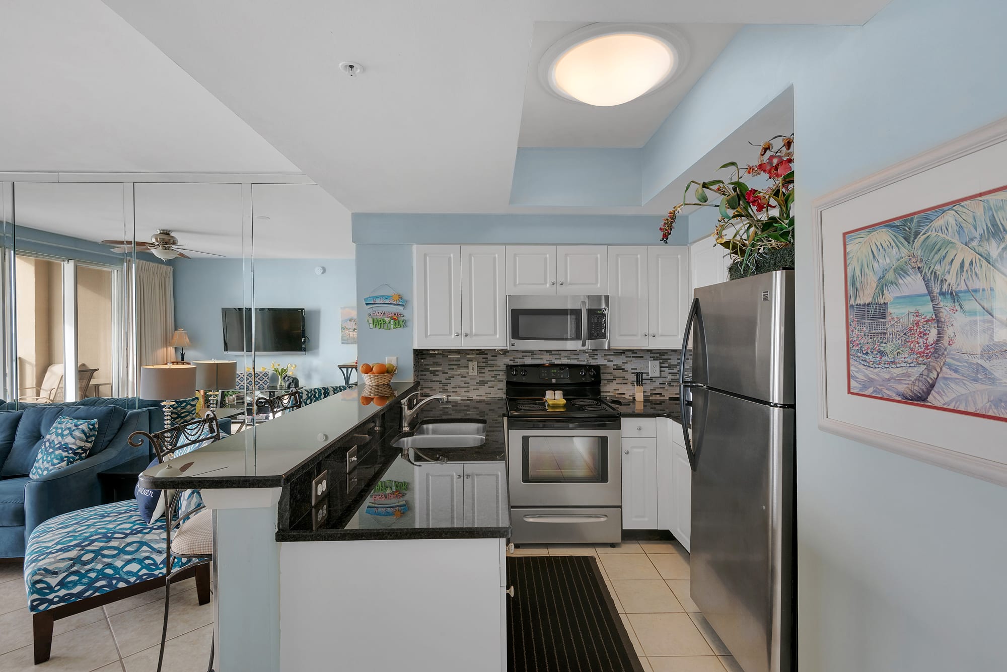 Well Supplied Galley style kitchen has all your cooking needs!