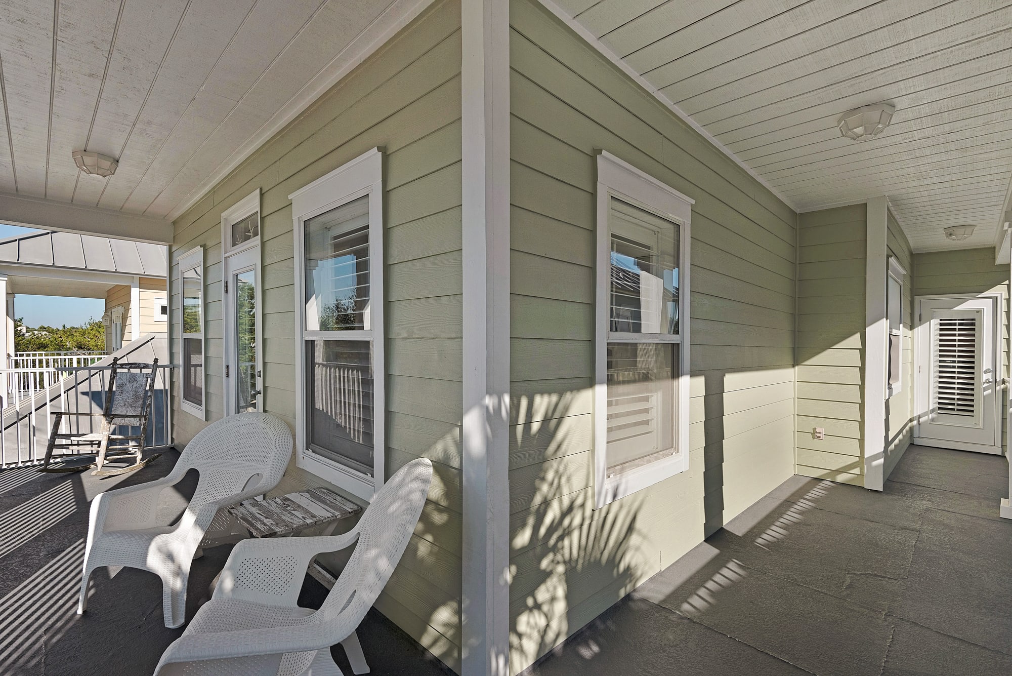 Balcony can be accessed from both upstairs bedrooms