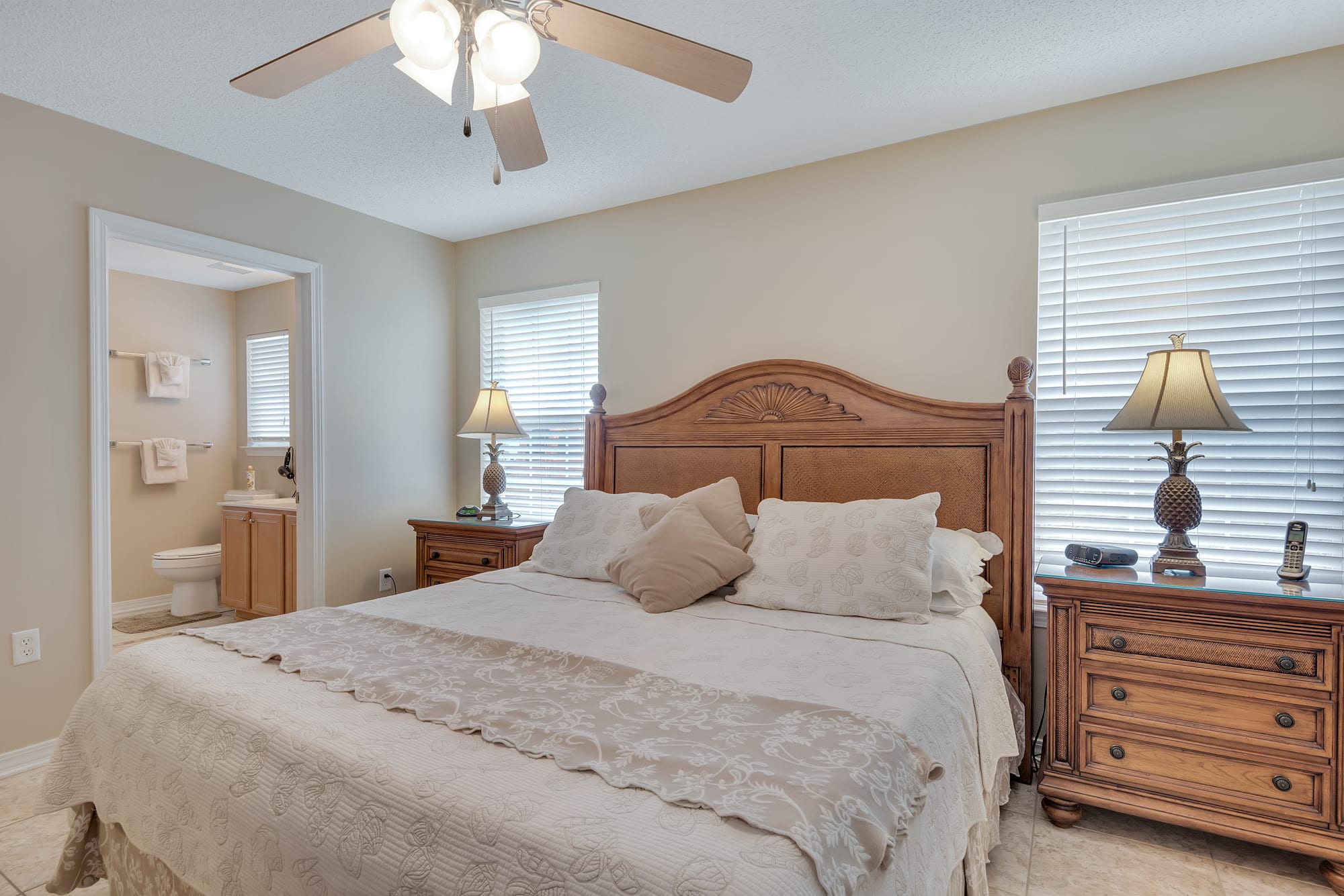 Master suite has king bed