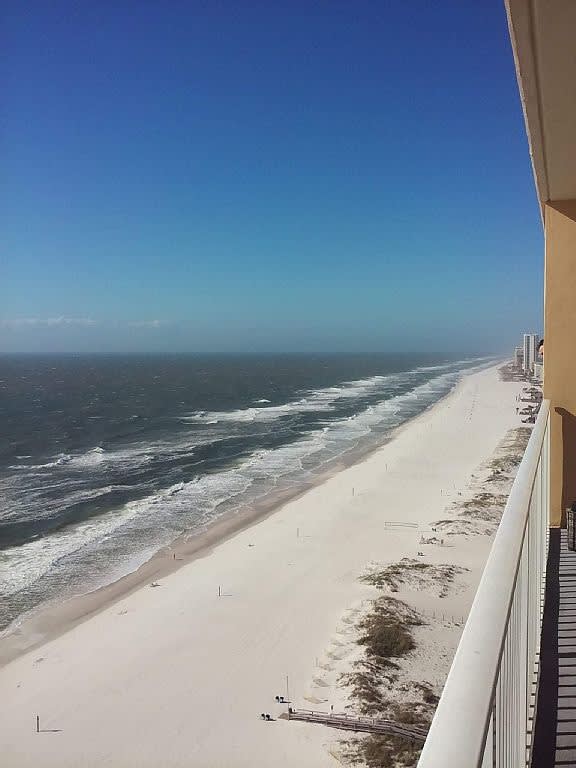 View looking down toward The Hangout and Pink Pony from the private 48th balcony.
