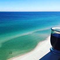 Coffee with a side of Beach....  What away to start the day.  