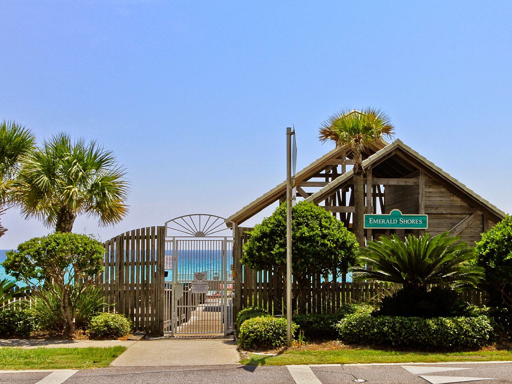 Gated entrance to beach