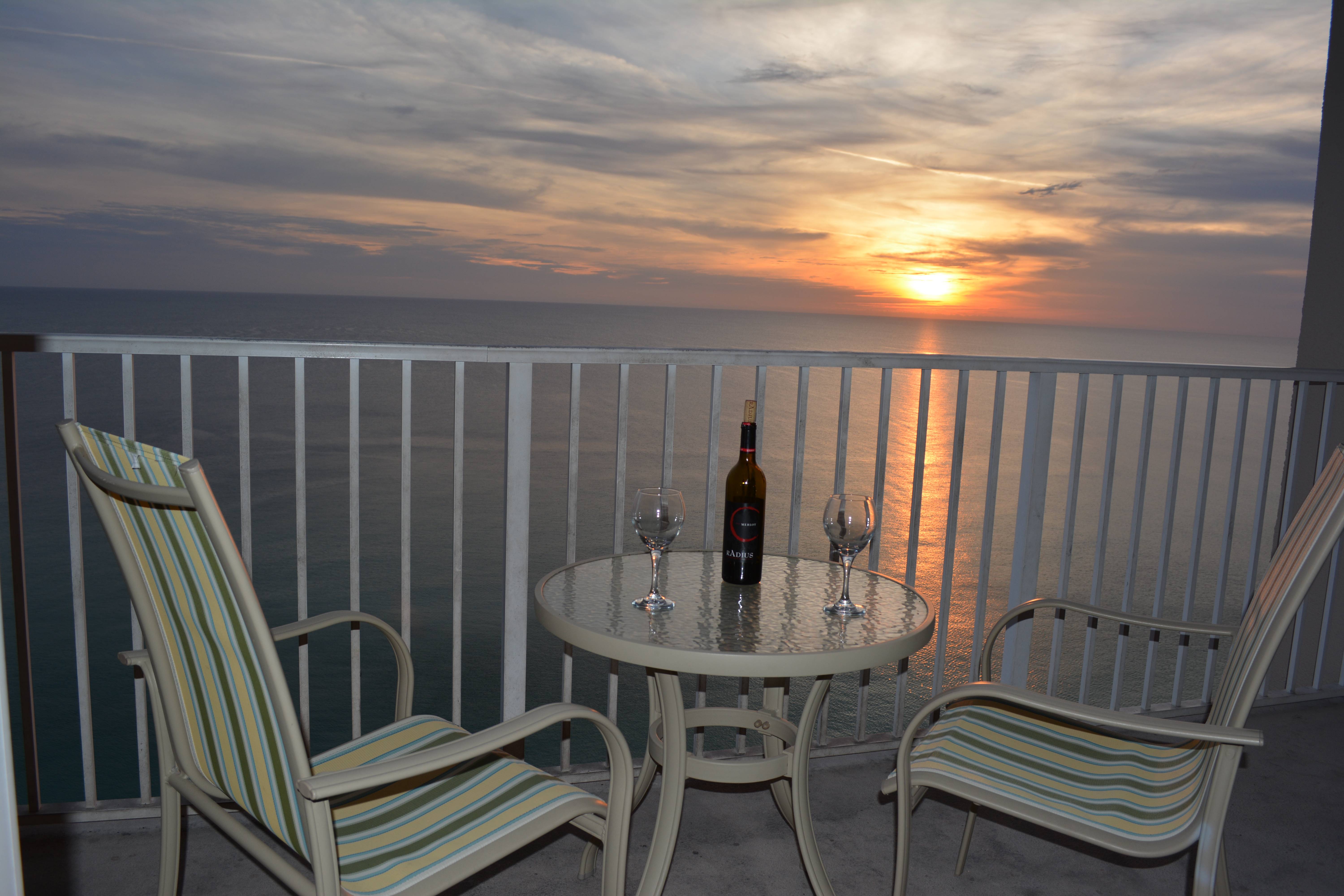 Sunset on our terrace 