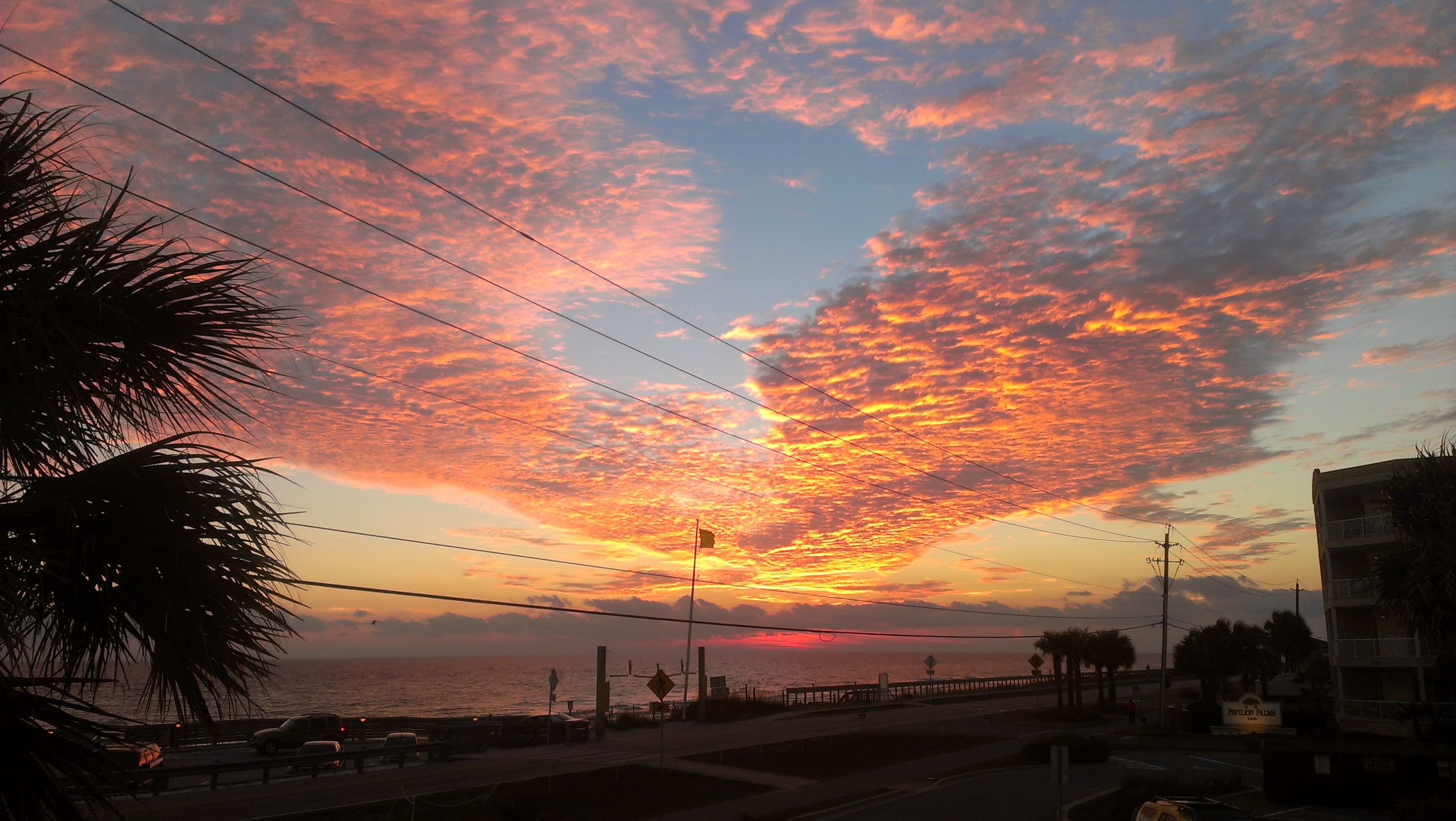 Beautiful Destin sunset taken unfiltered from the balcony