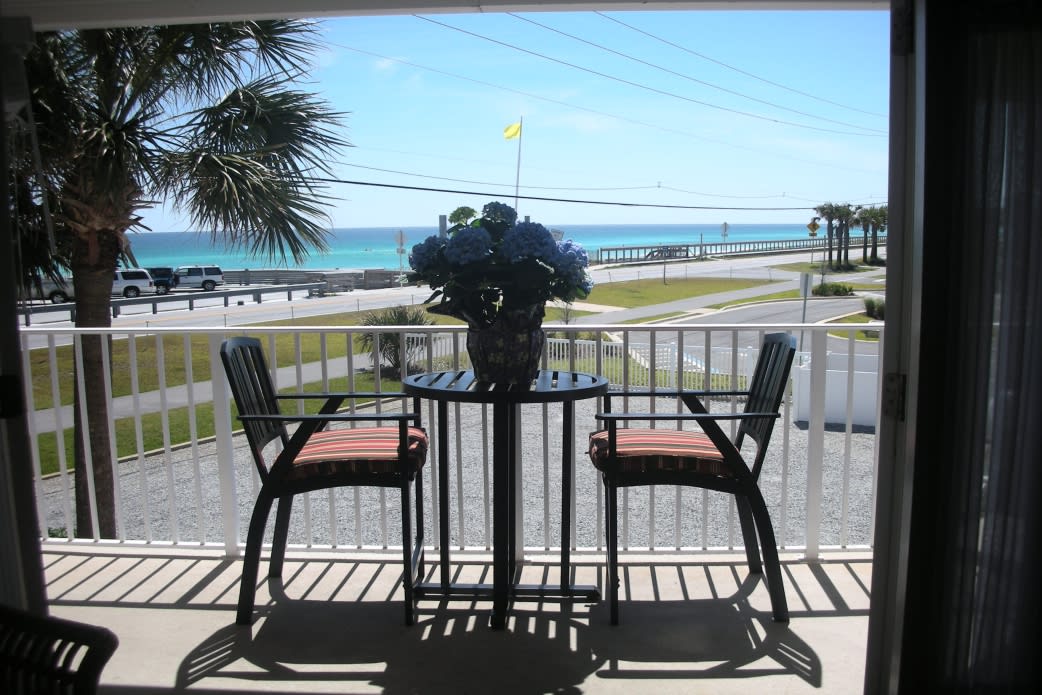 Beautiful Gulf view from the second floor balcony