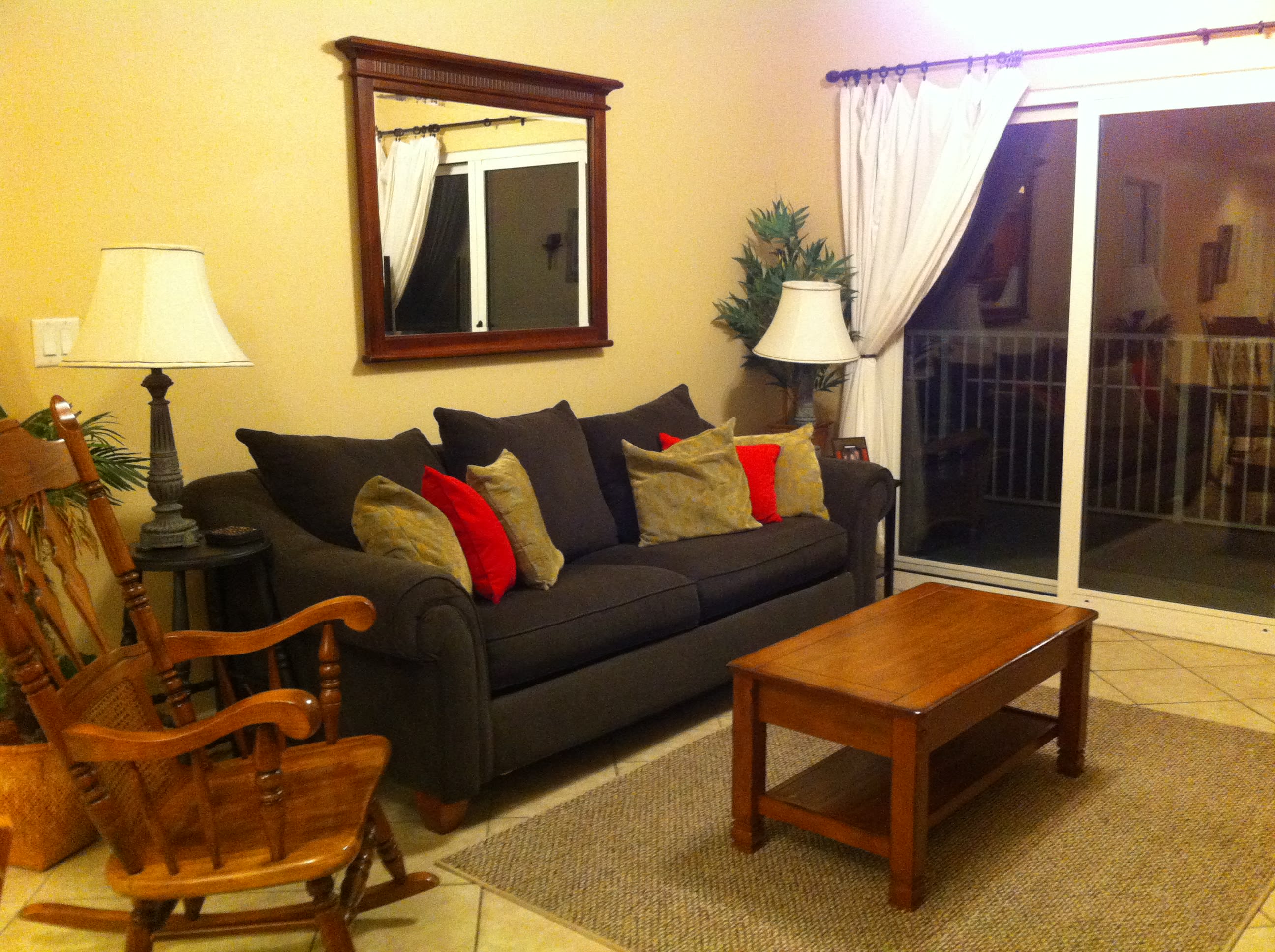 The comfortable sofa includes a Queen sized bed