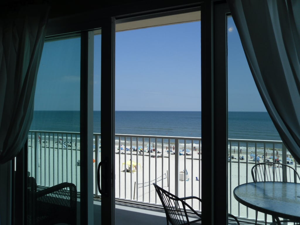 Our unit is on the fourth floor and perfect for being able to see the dolphins play in the ocean.