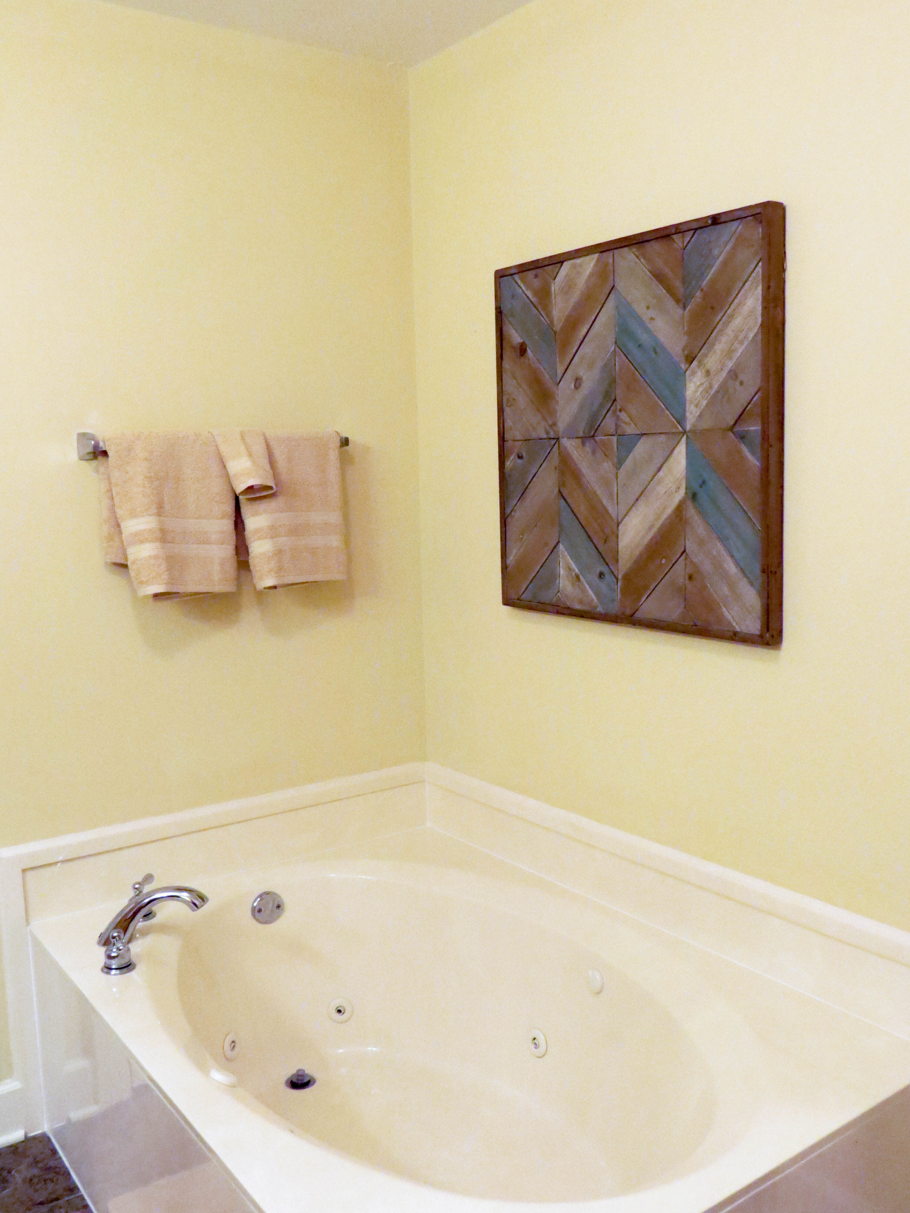 Master Bath, jetted tub and large walk in shower with duel shower heads