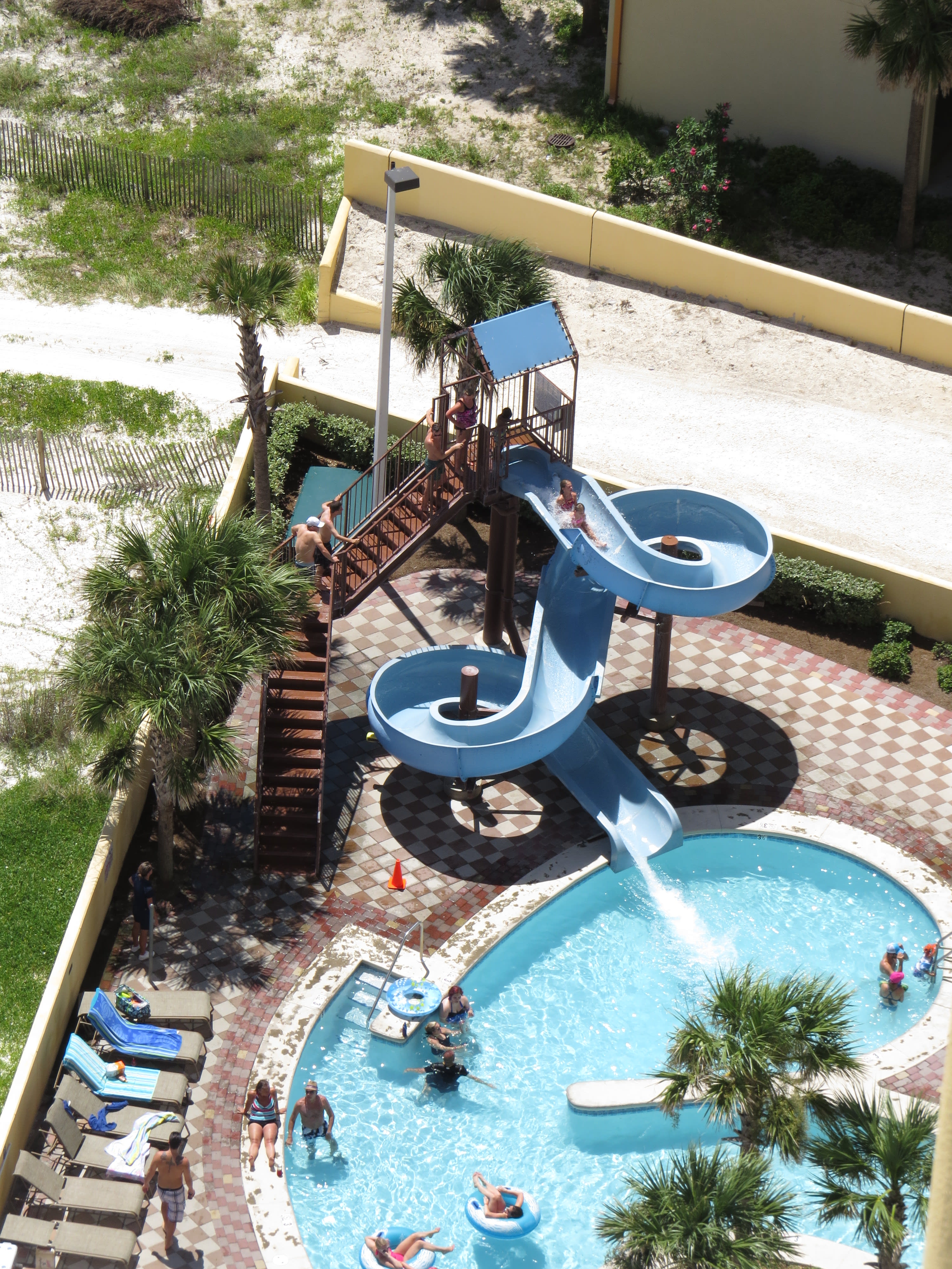 lazy river with slide