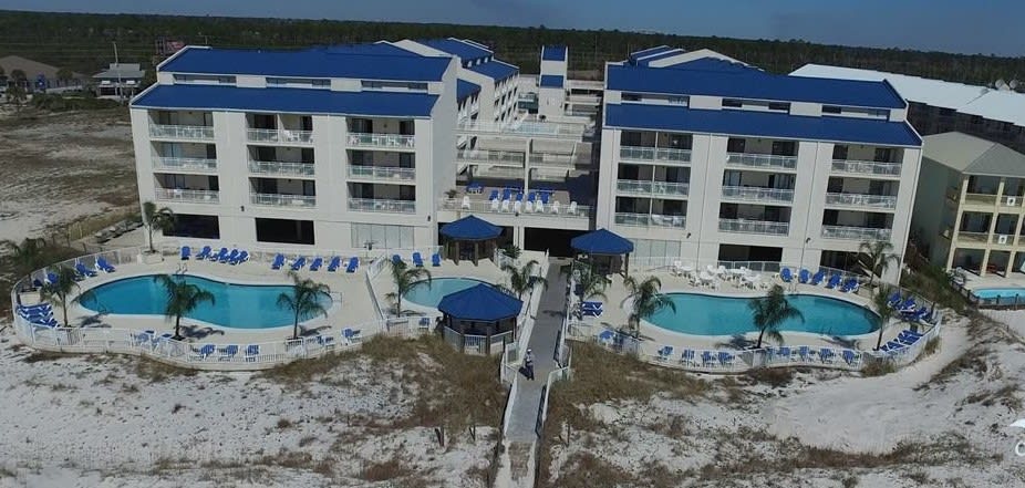 Resort style pool area