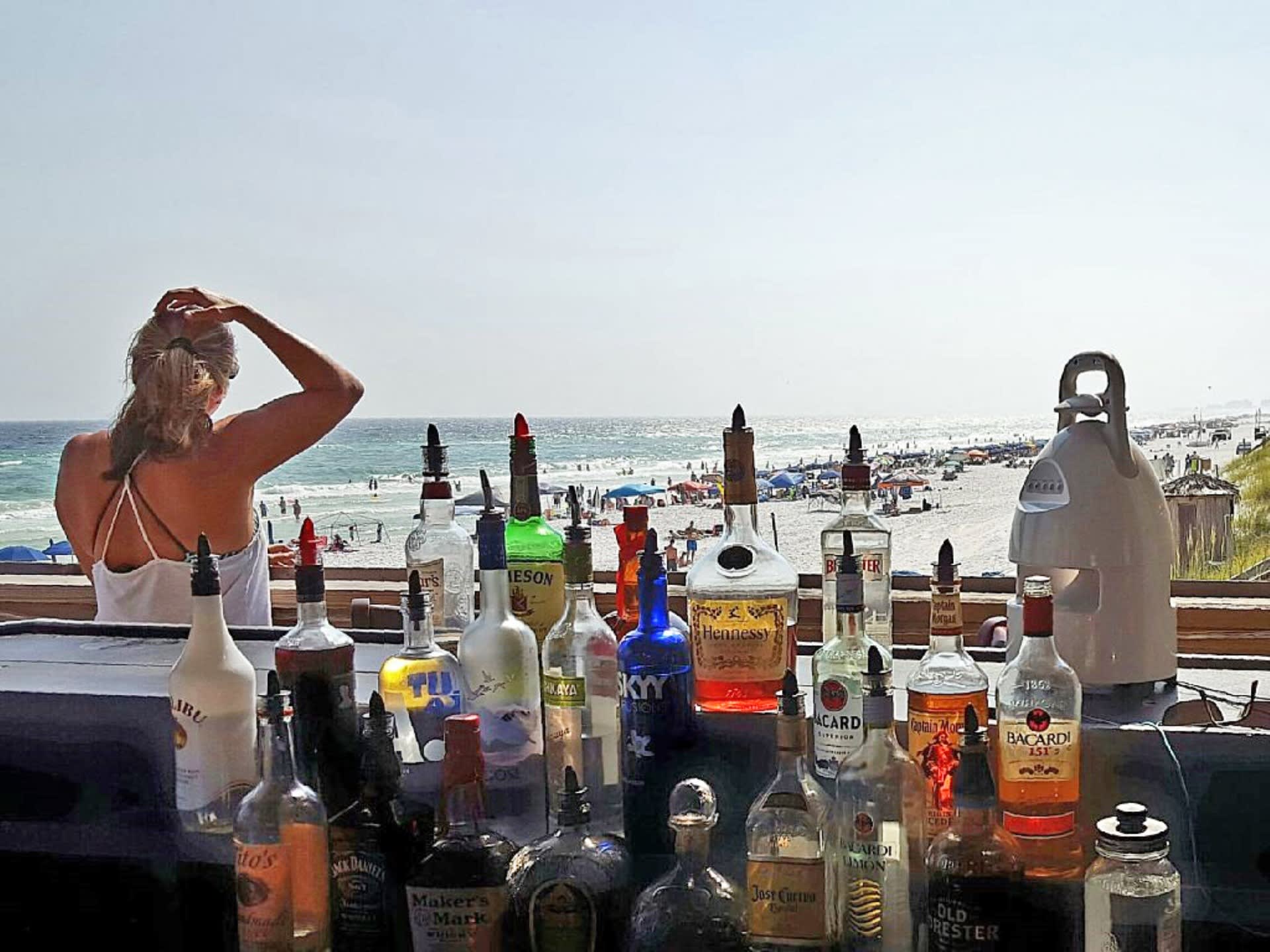 Beach Bar, TV , Tables, Chairs - Under Sky Bridge