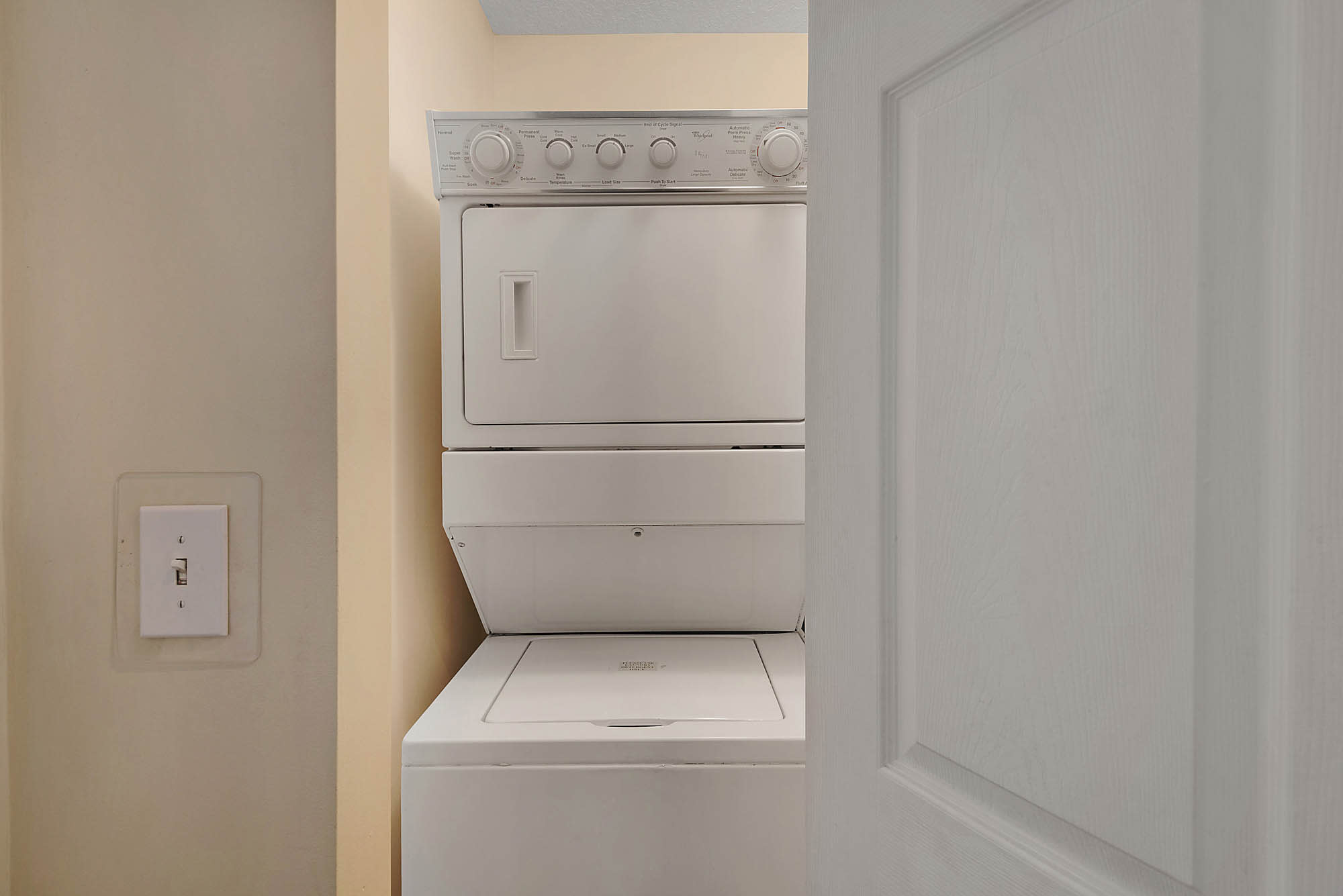 Washer and Dryer located inside the condo!