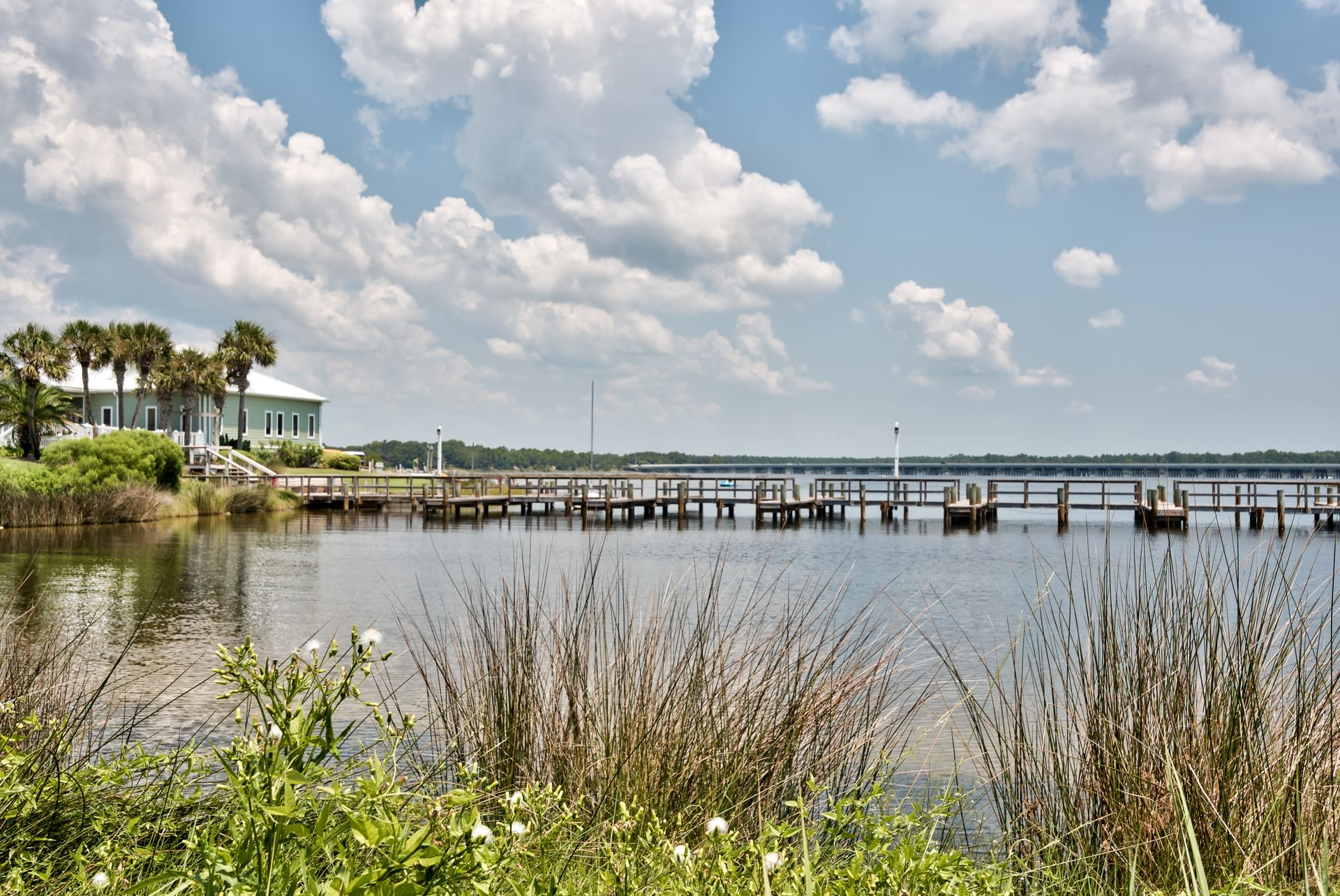 Marina with Lake Powell in background