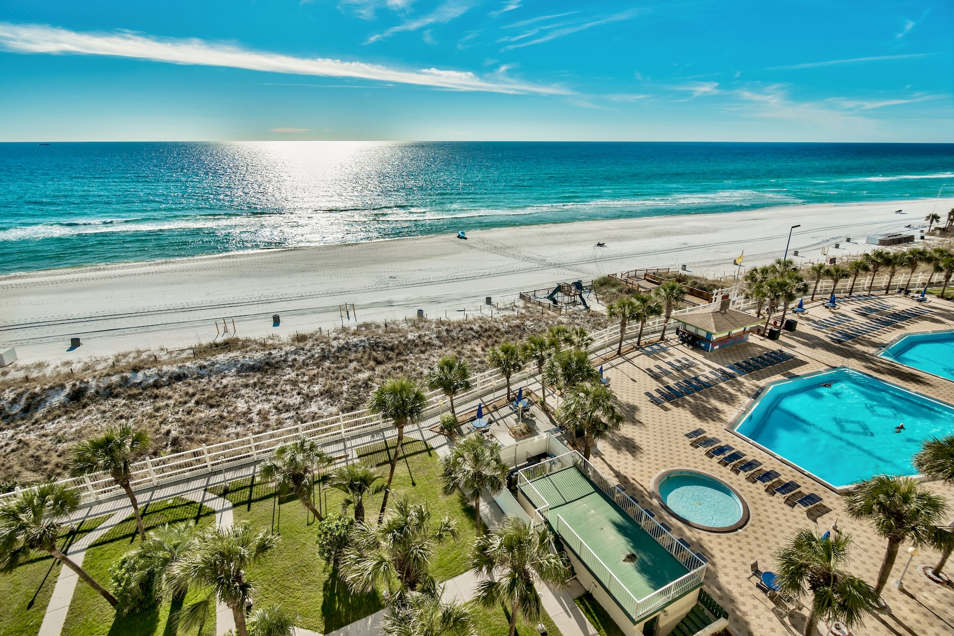 Balcony View of 2 Pools and Kiddie Pool