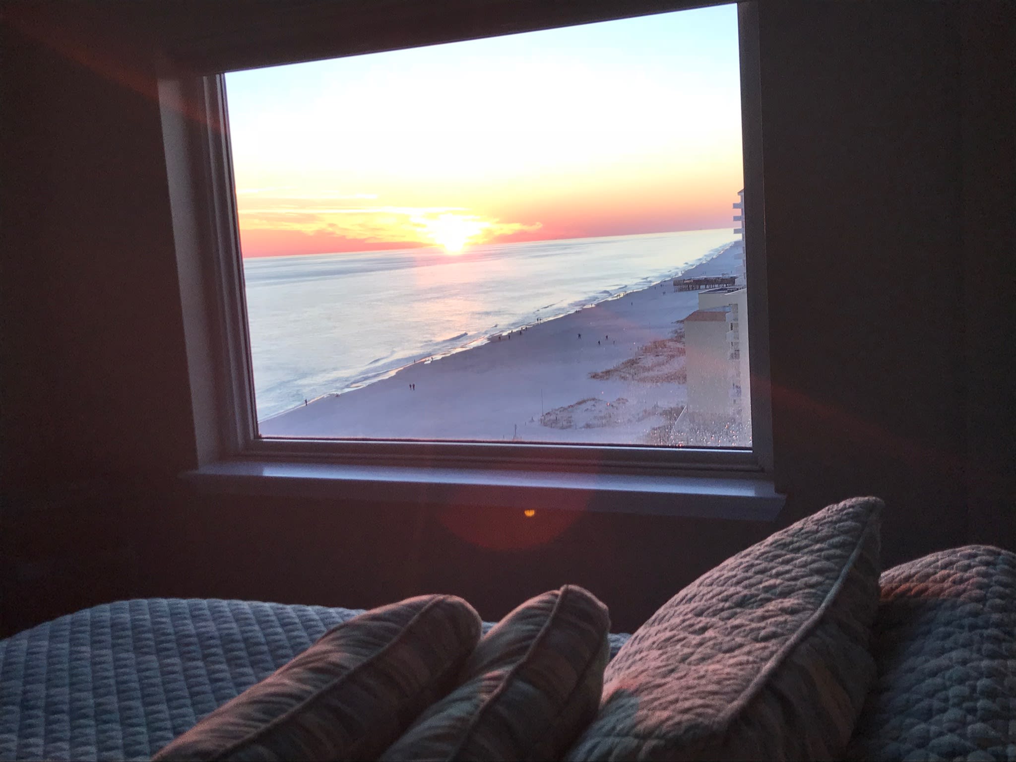 Actual view from the master bedroom