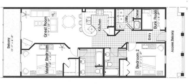 Condo floor plan