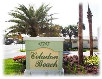 Celadon Beach Resort sign