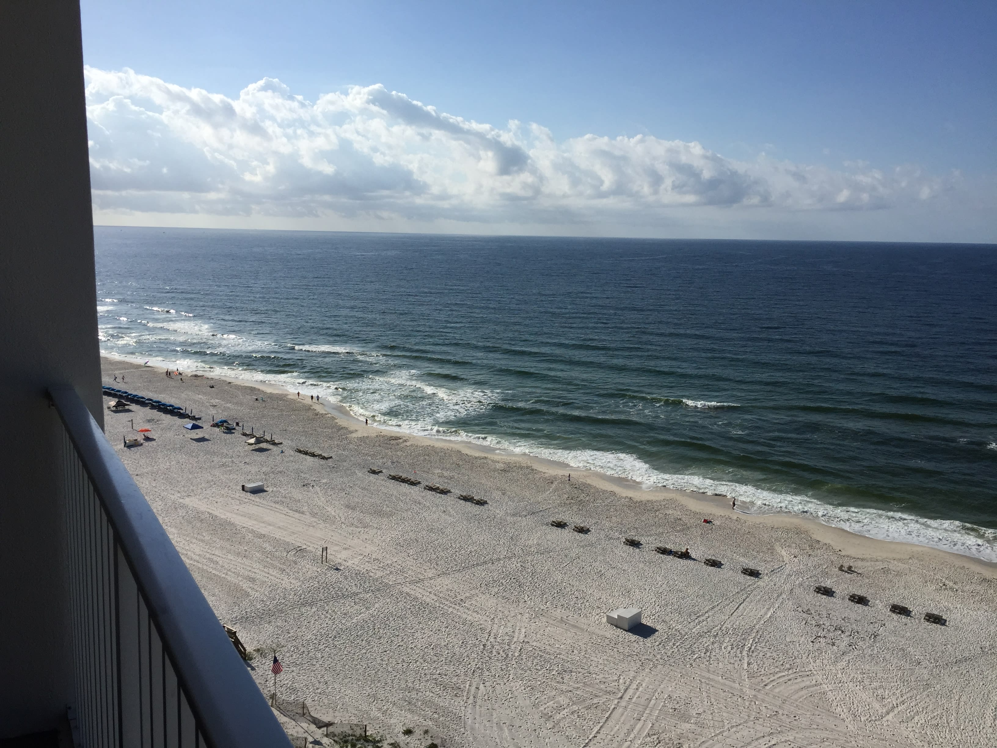 Balcony view looking east