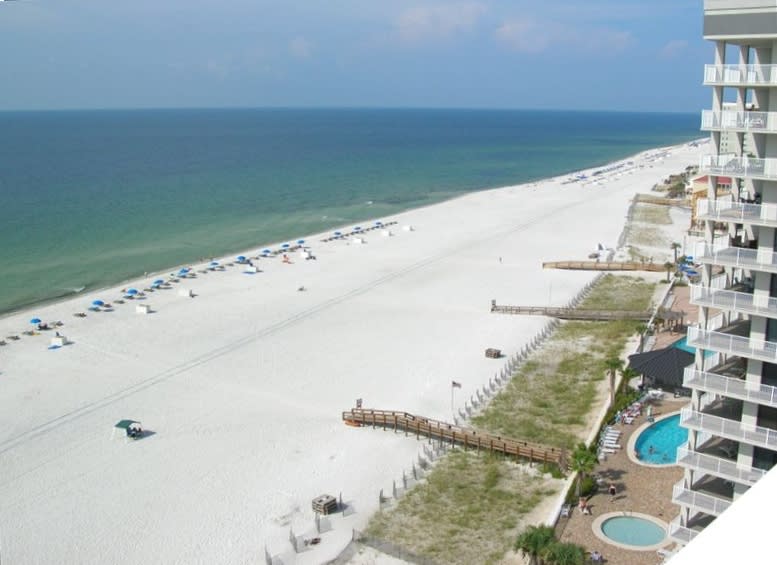 Balcony view looking west