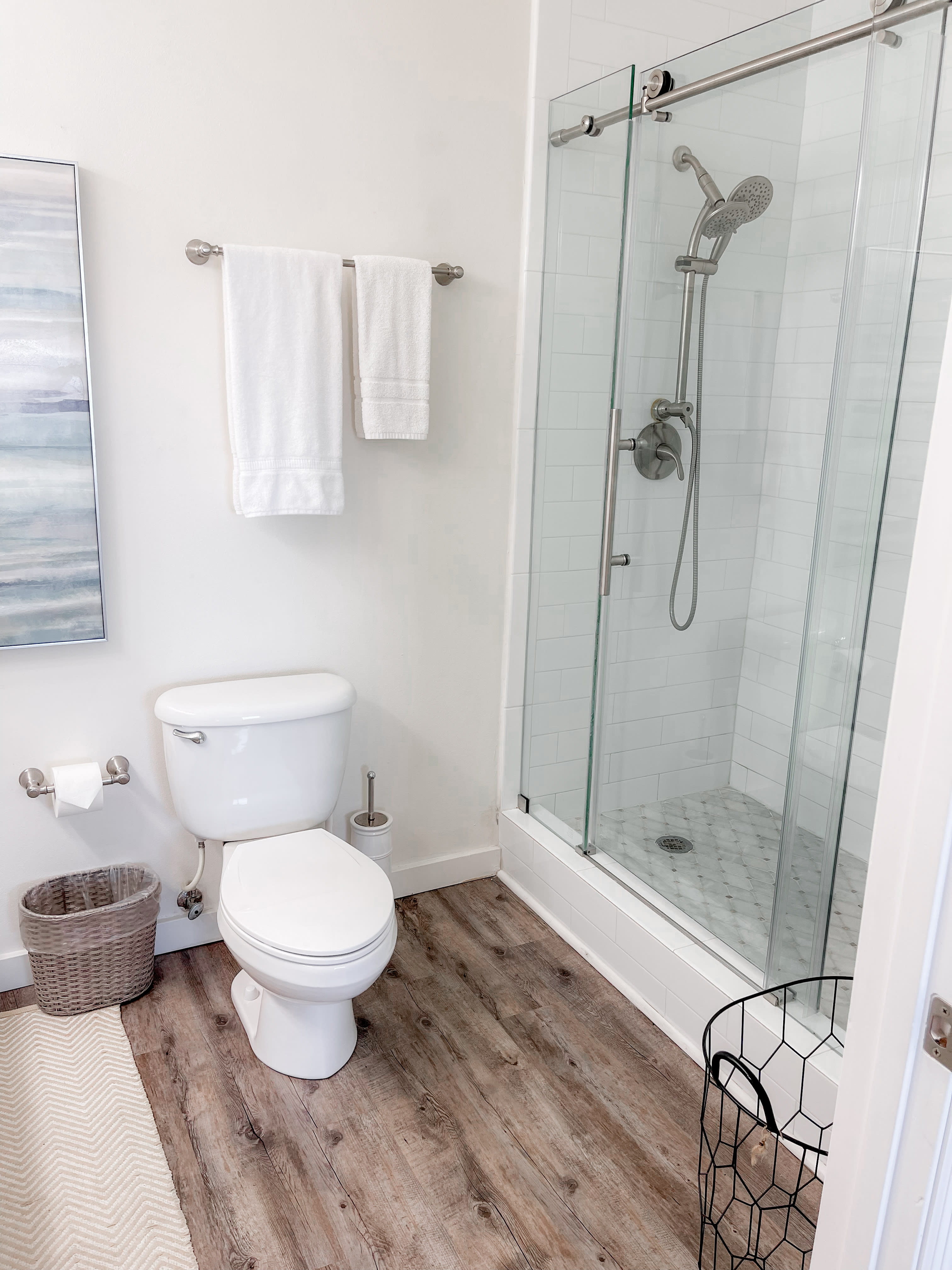 Recently renovated shower in master