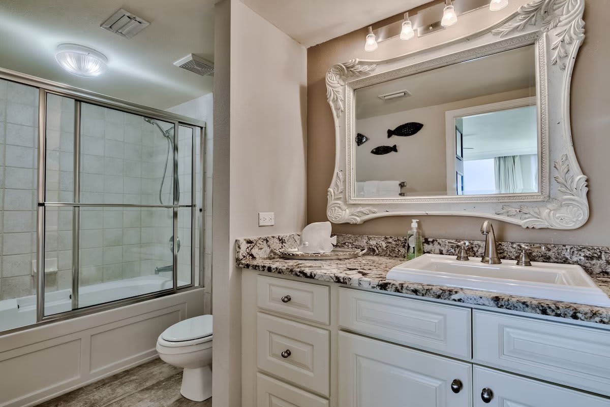 Master bath with oversized tub/shower combo