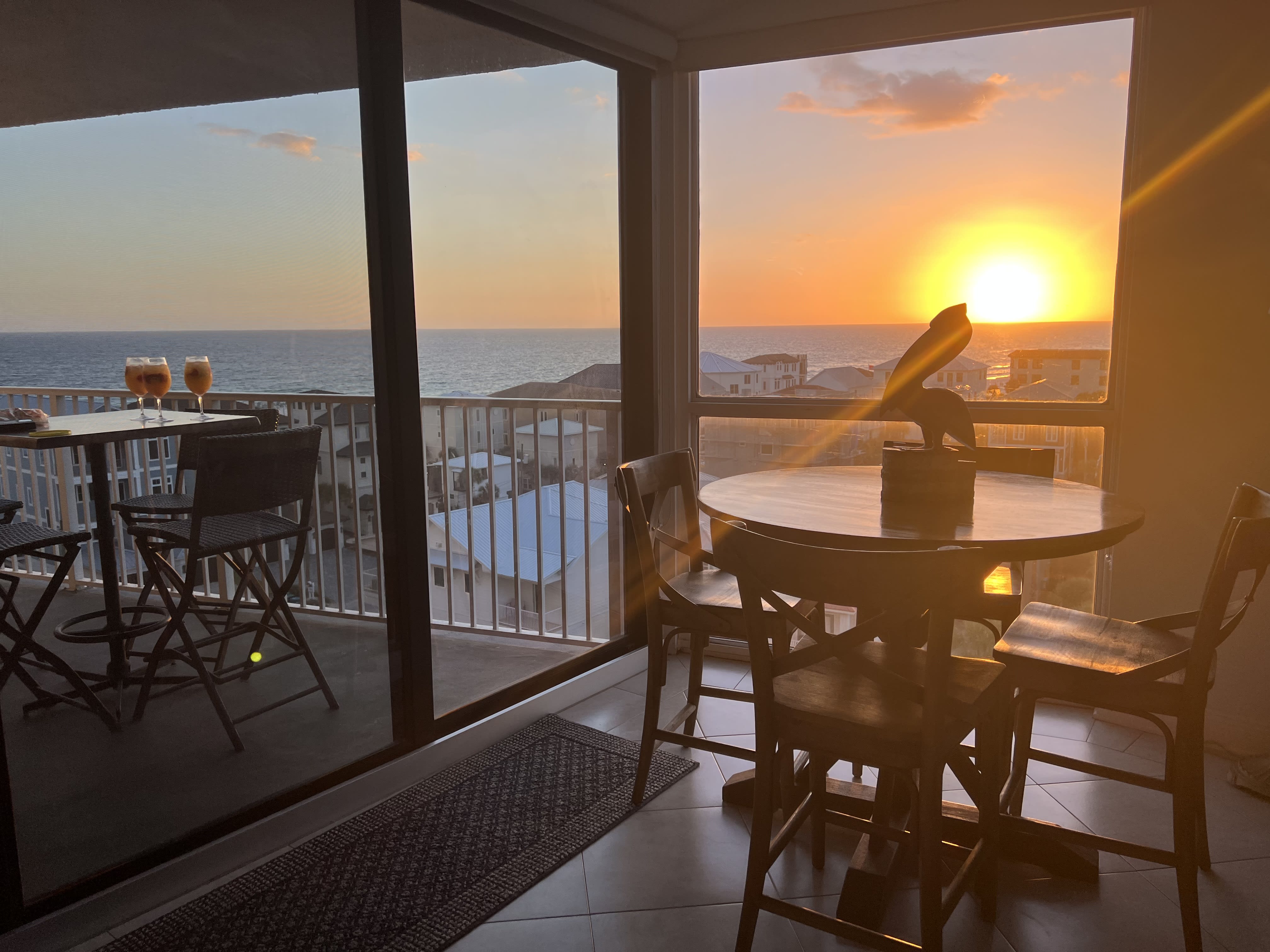 Enjoy the sunset on your private balcony 