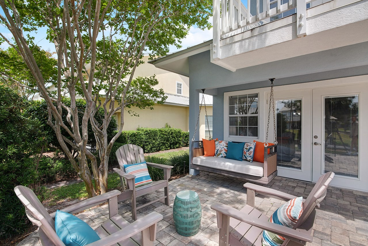 Relax and visit with family and friends on the spacious patio.