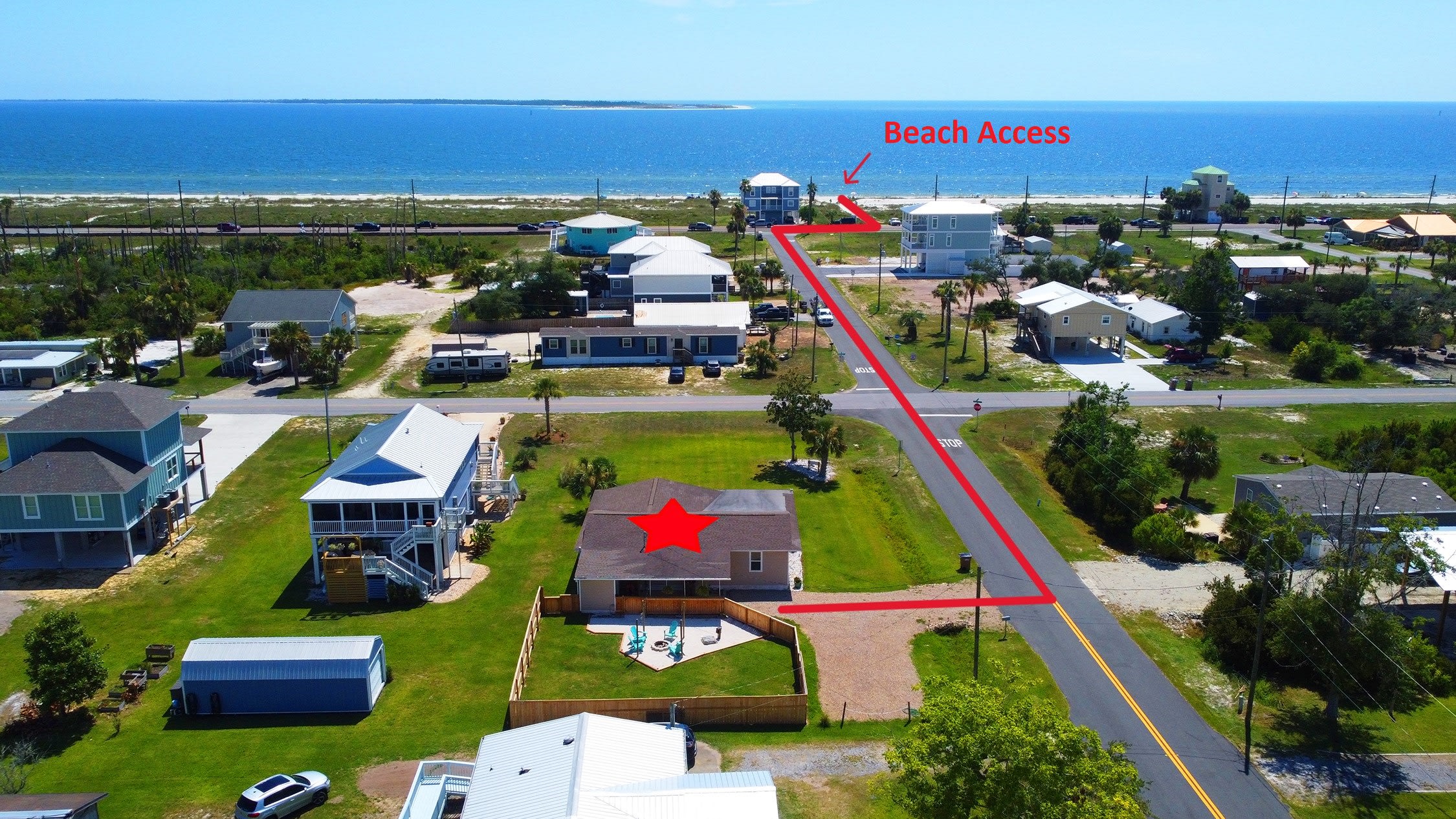 One block to St. Joe Beach - lovely 3-minute walk