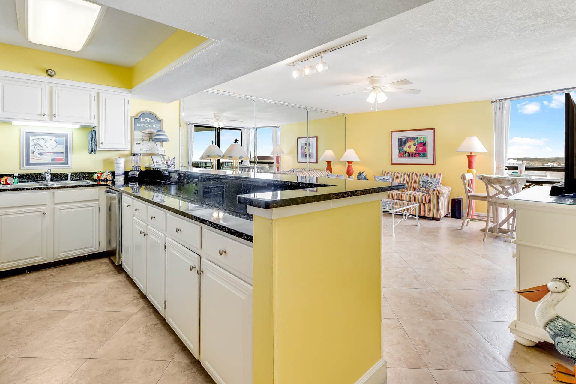 plenty of counter and bar space