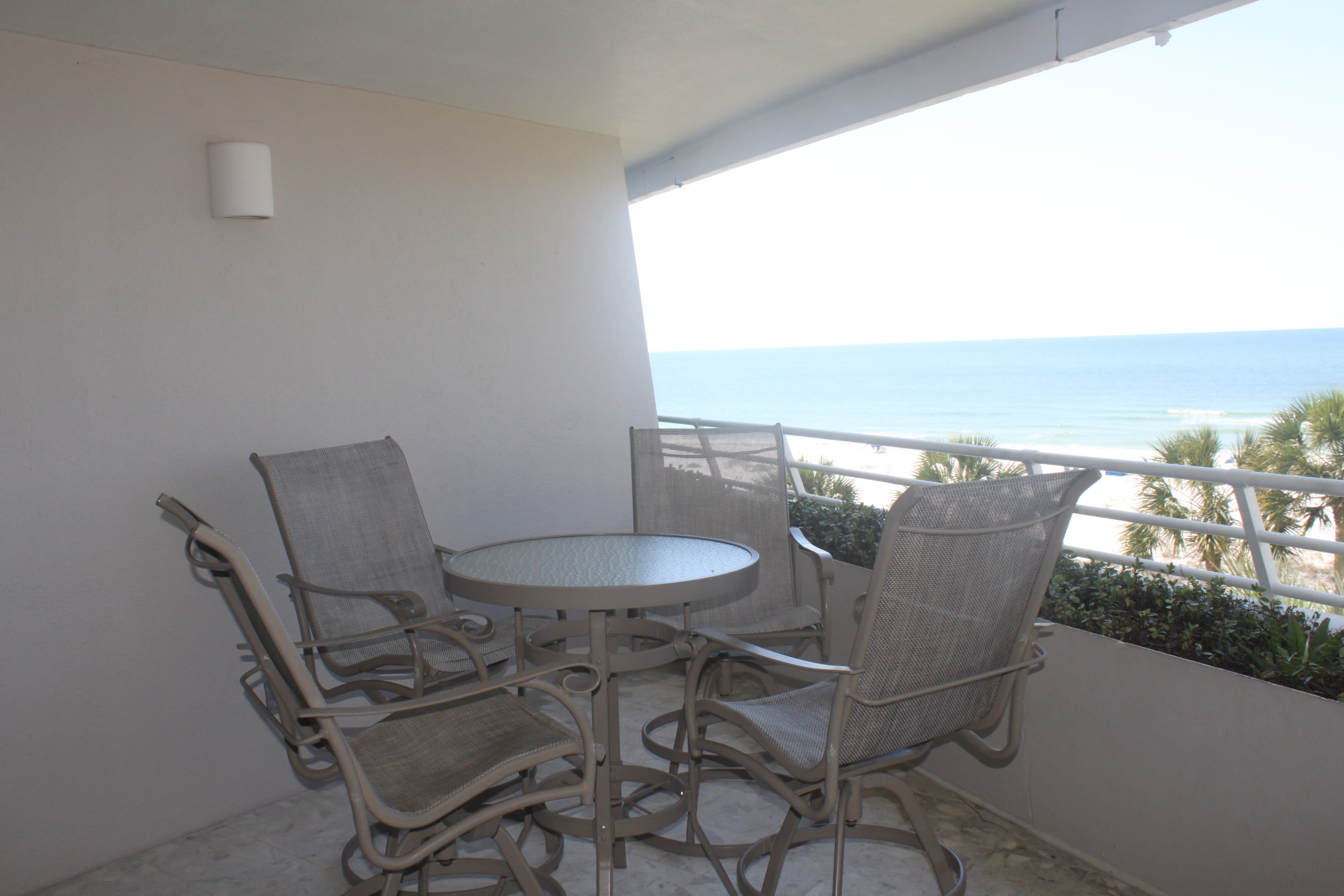 Balcony seating with view