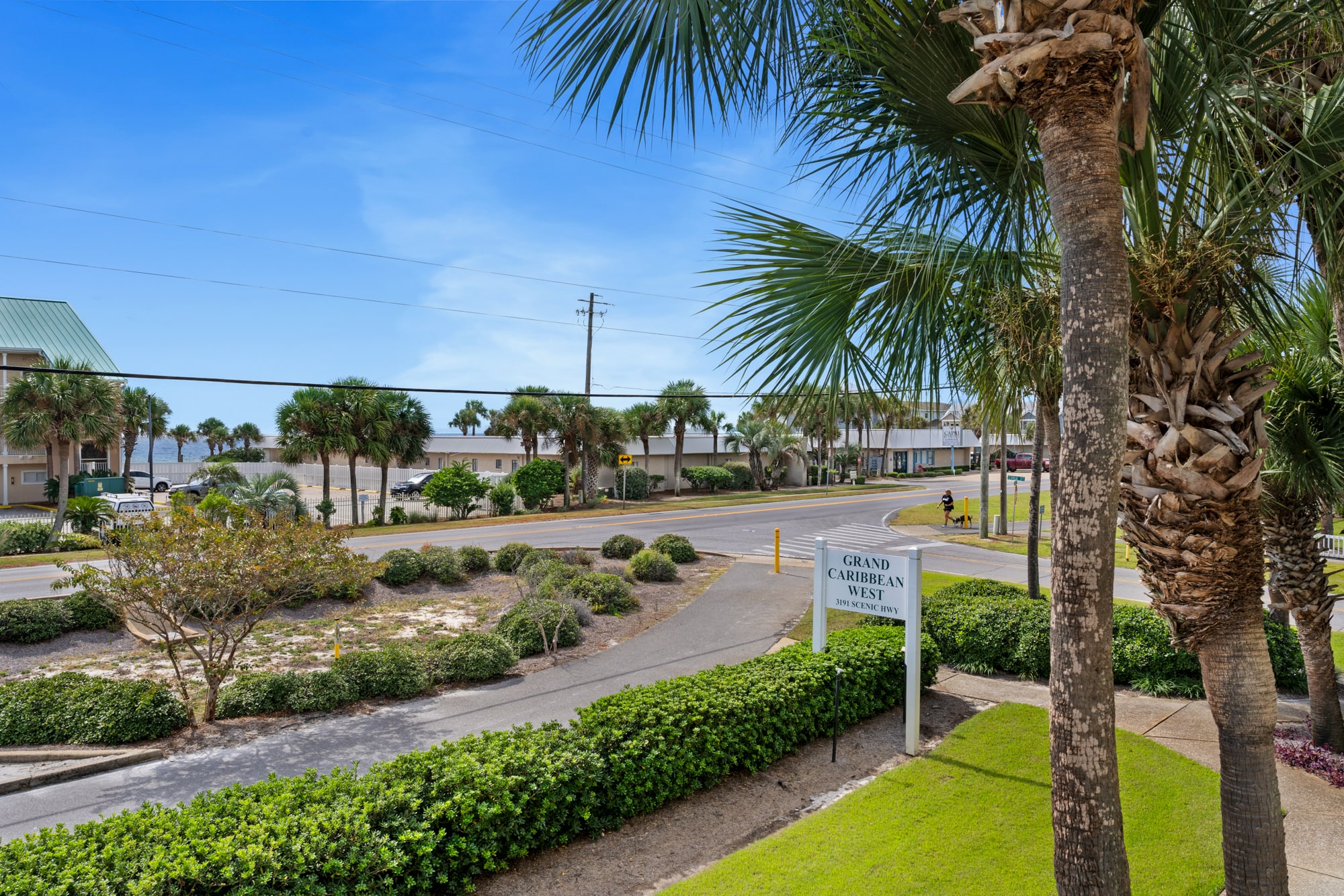 Bike and walking path extends the length of property